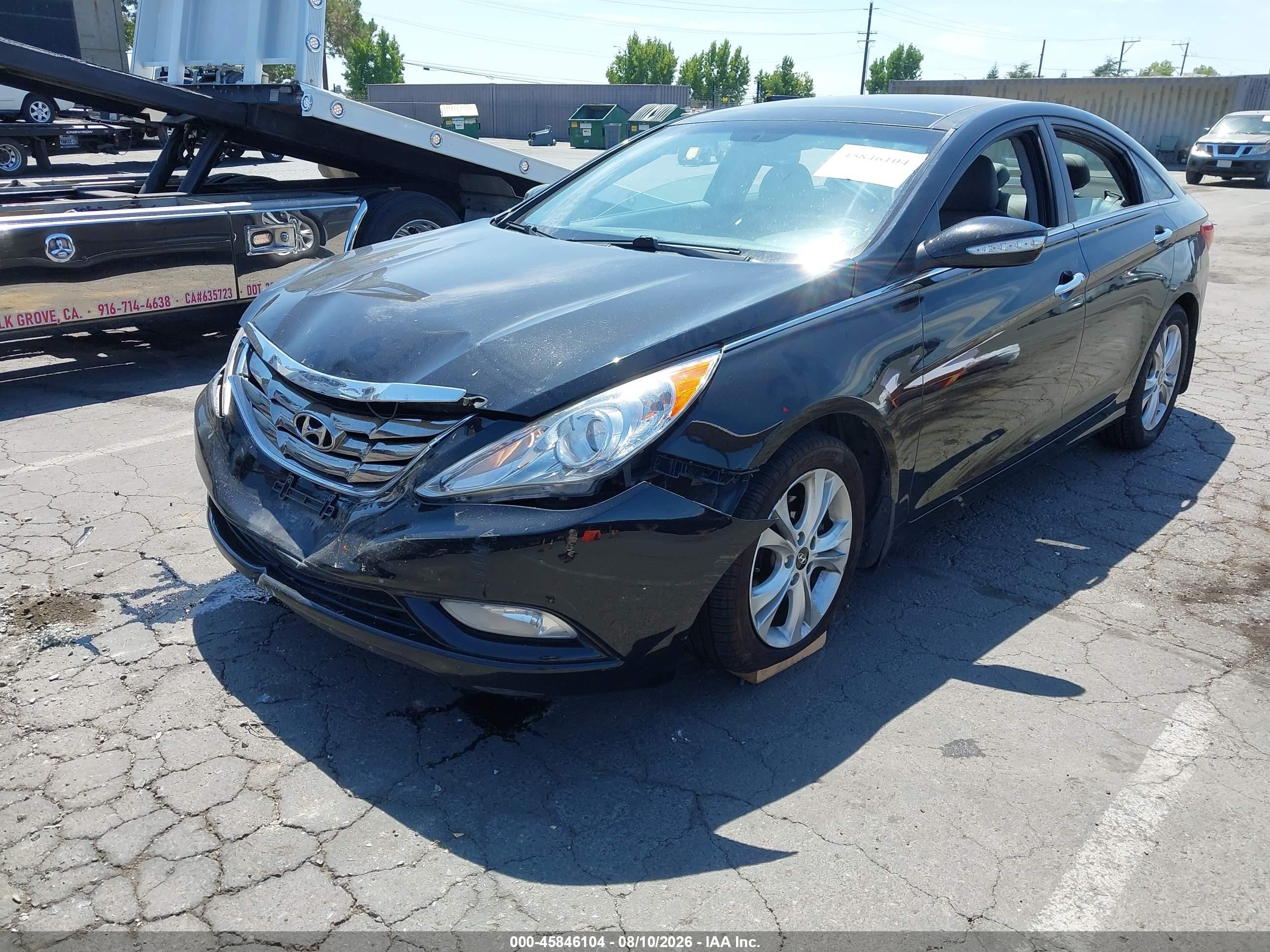 2012 Hyundai Sonata Limited Черный vin: 5NPEC4AC0CH393731