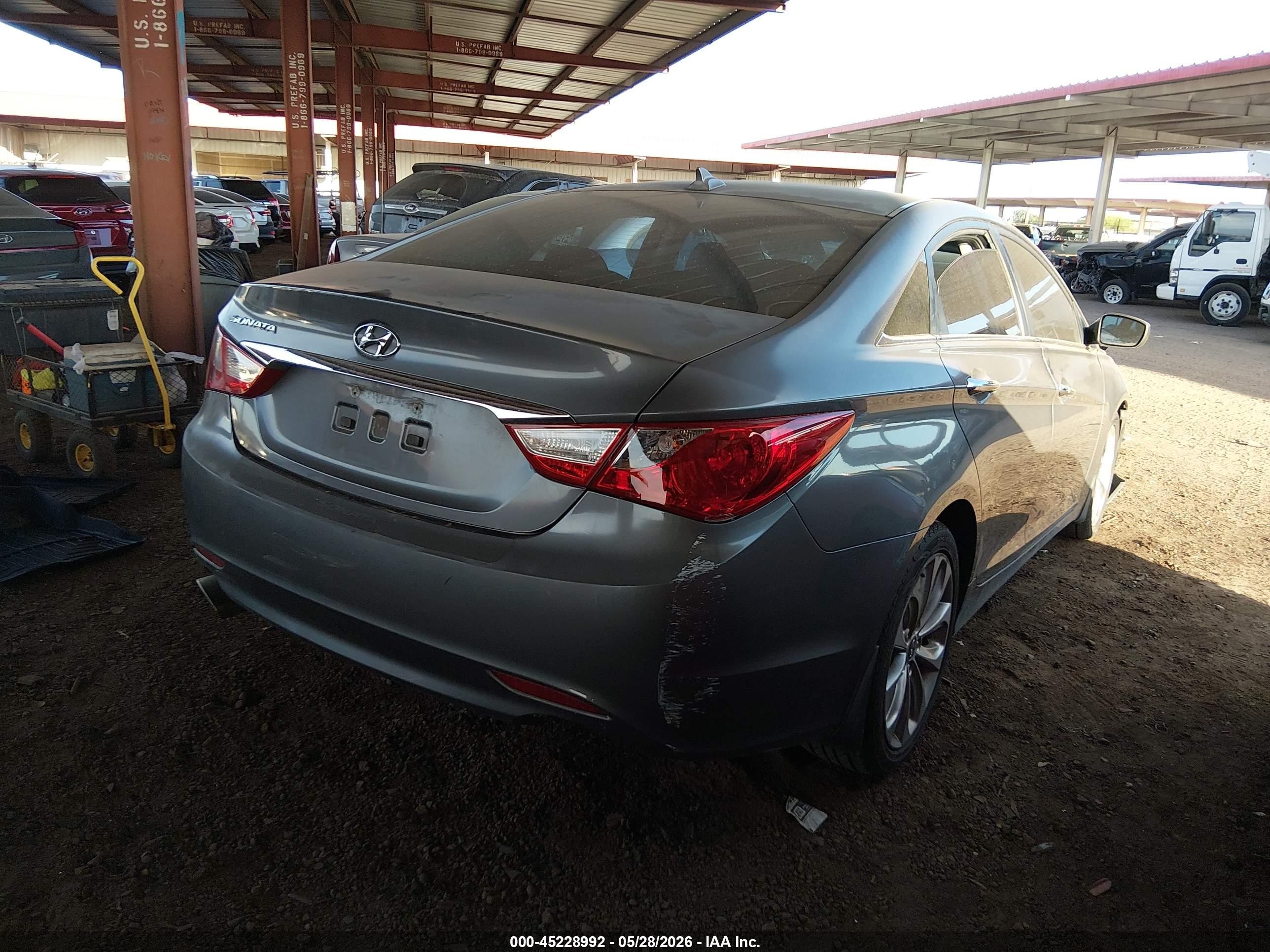 2013 Hyundai Sonata Se Gray vin: 5NPEC4AC0DH565936