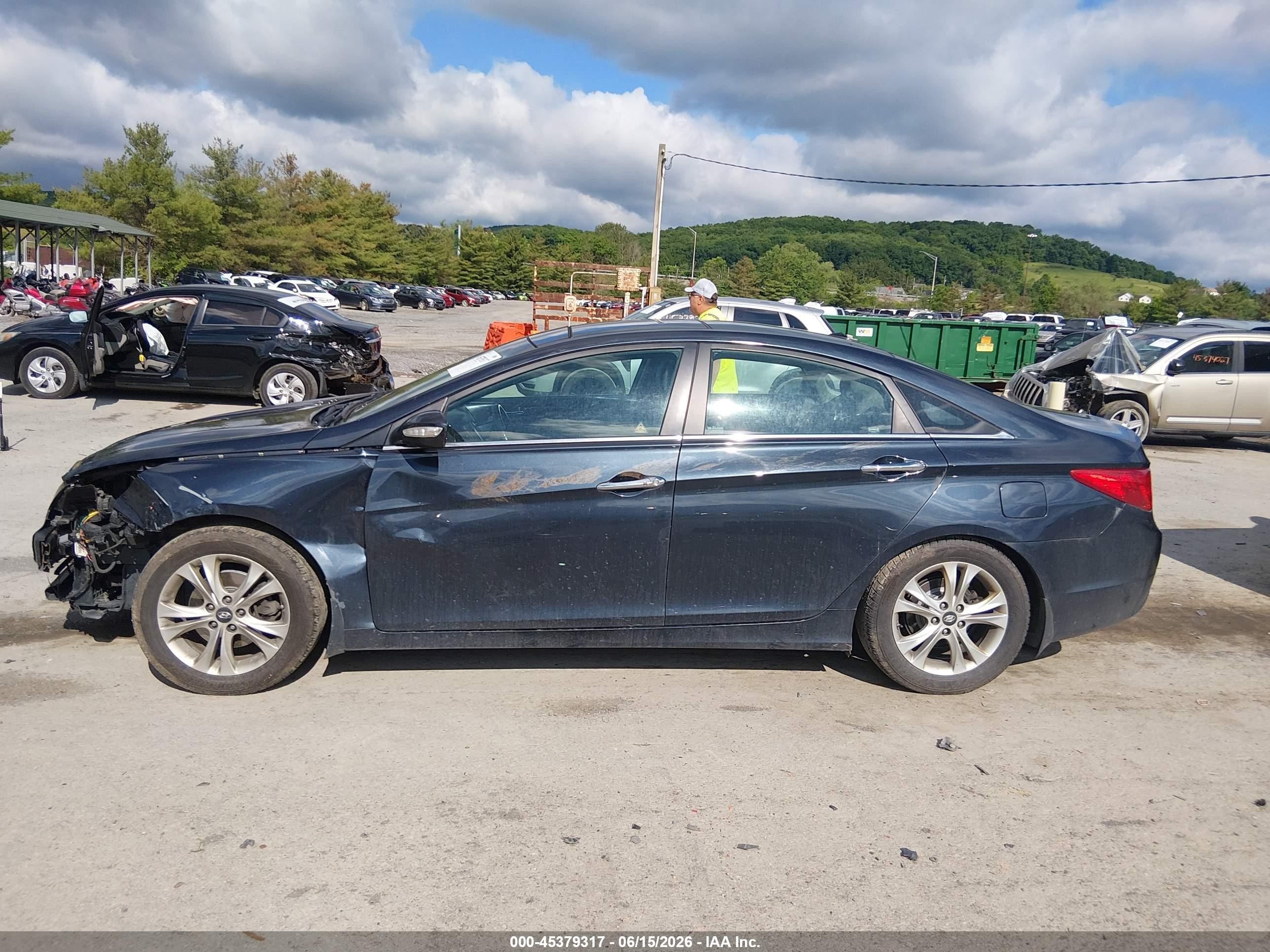 2013 Hyundai Sonata Limited Blue vin: 5NPEC4AC0DH602239