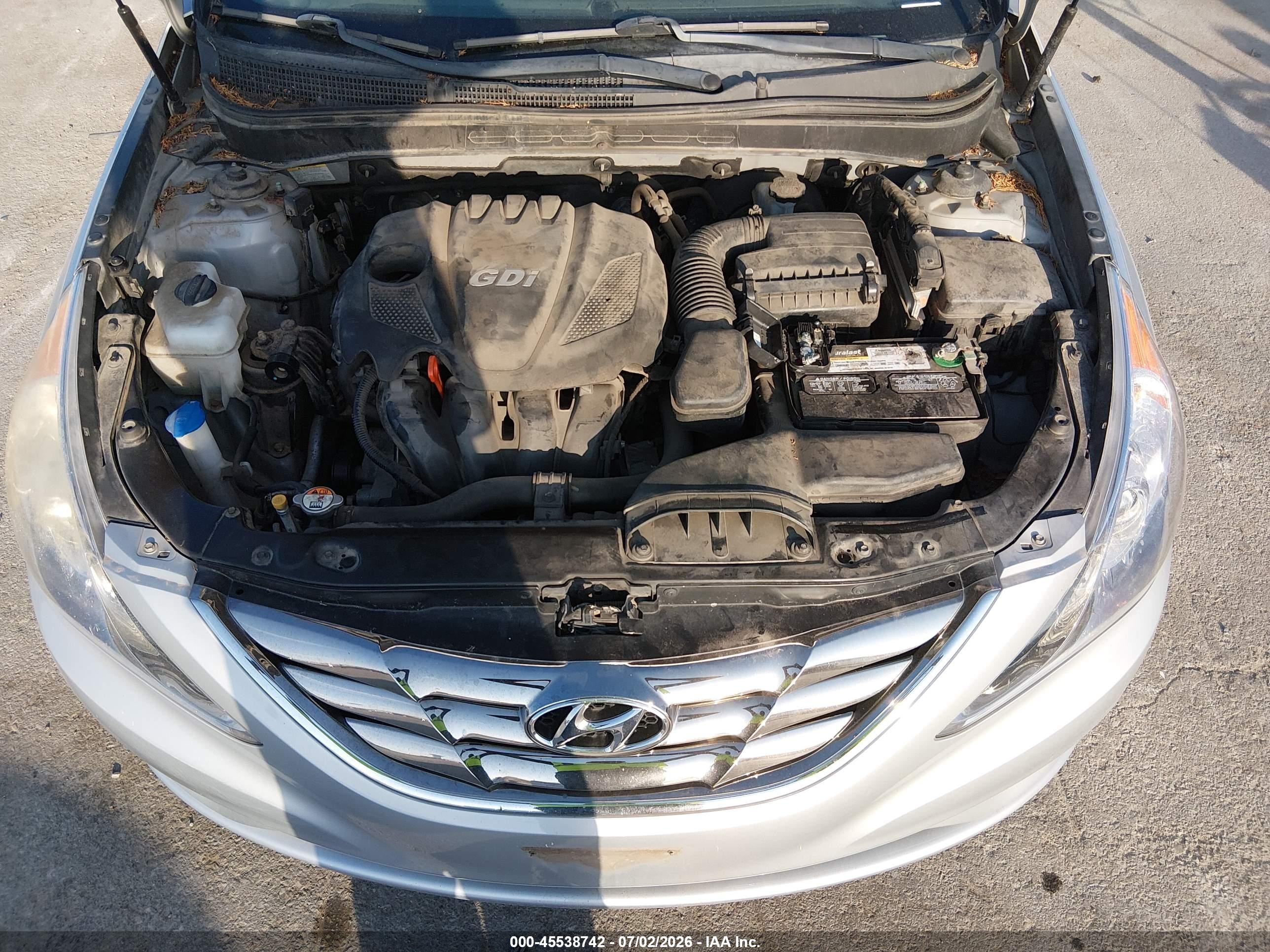2013 Hyundai Sonata Se Silver vin: 5NPEC4AC0DH610115