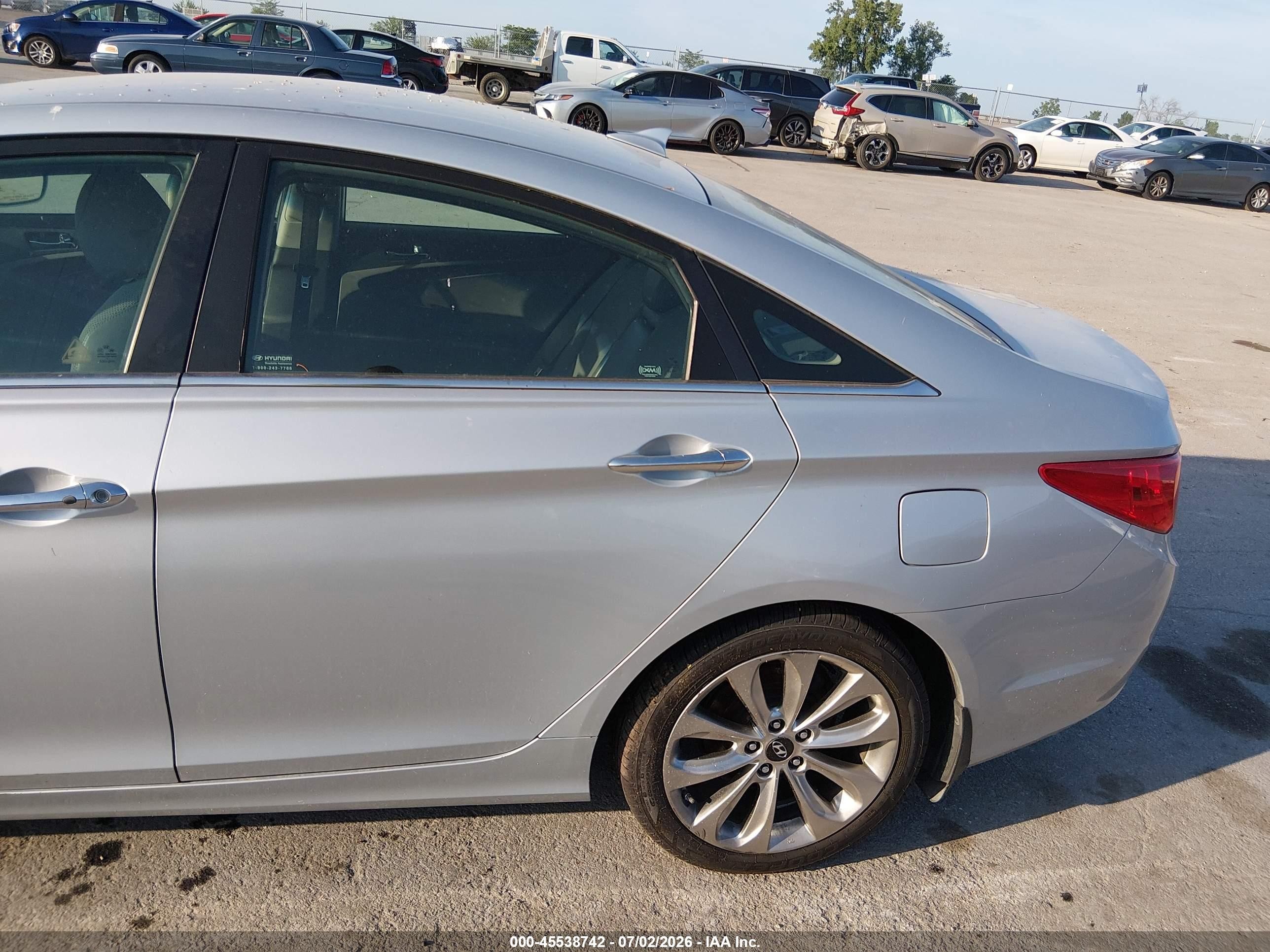 2013 Hyundai Sonata Se Silver vin: 5NPEC4AC0DH610115
