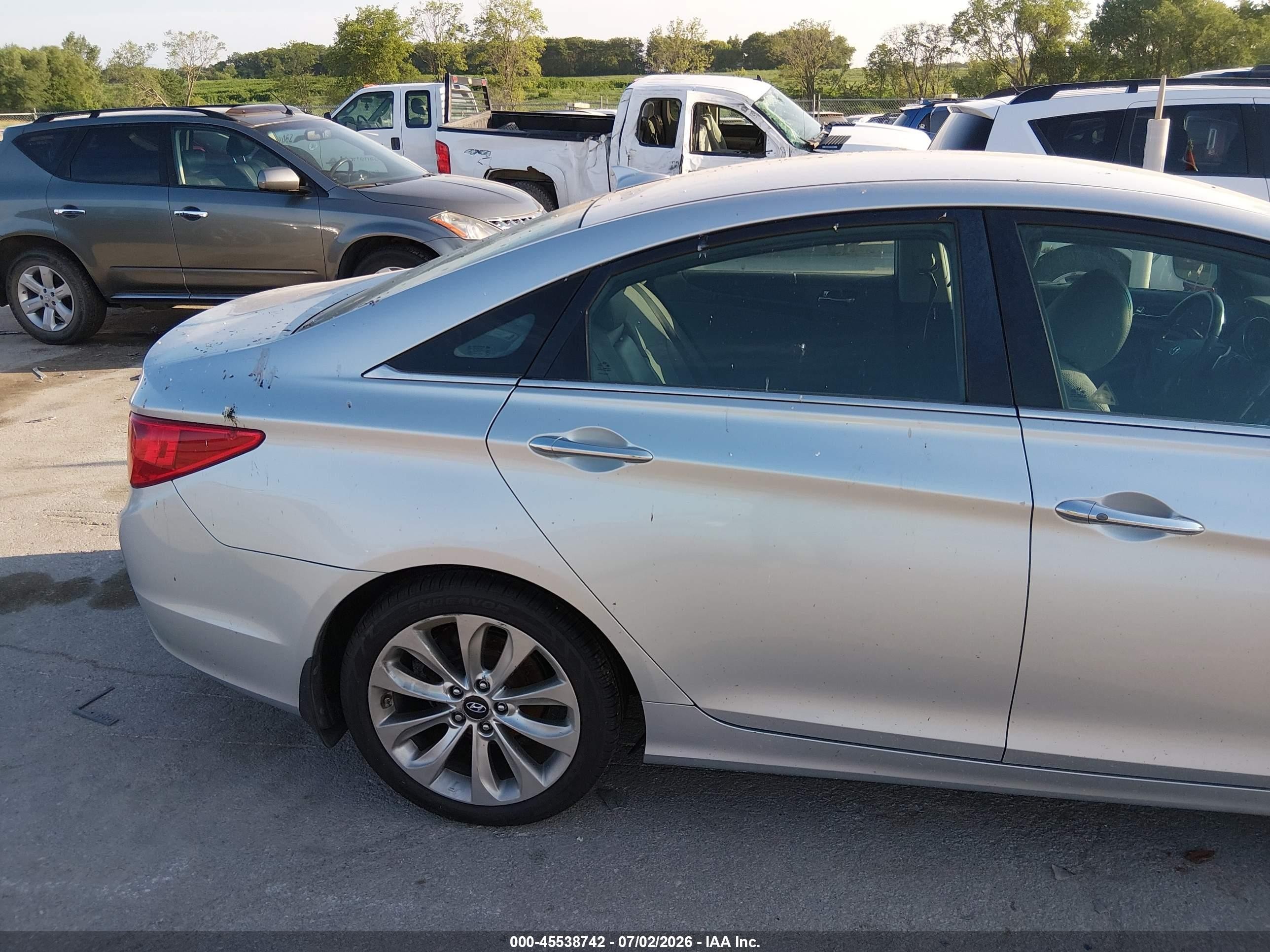 2013 Hyundai Sonata Se Silver vin: 5NPEC4AC0DH610115