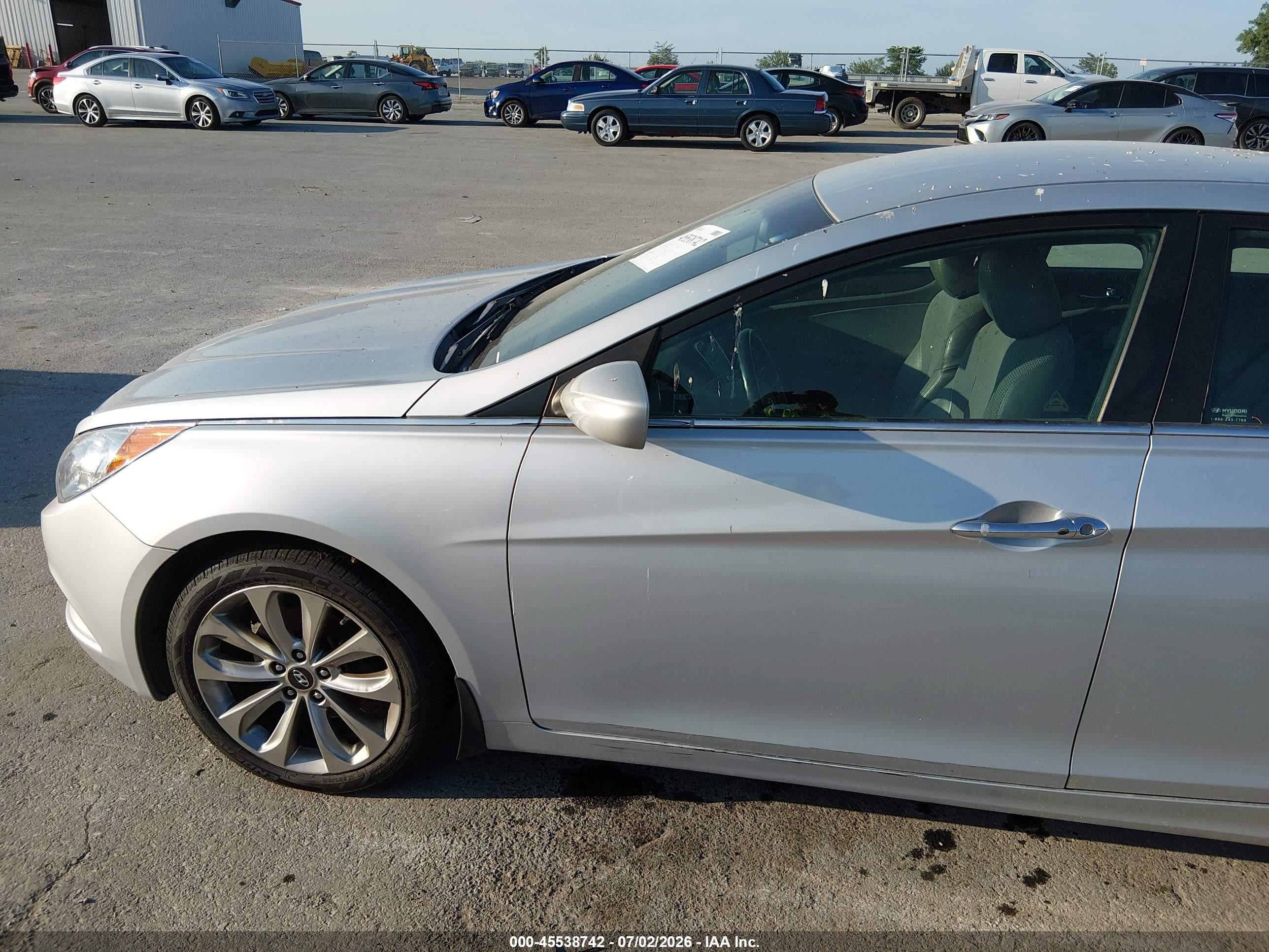 2013 Hyundai Sonata Se Silver vin: 5NPEC4AC0DH610115