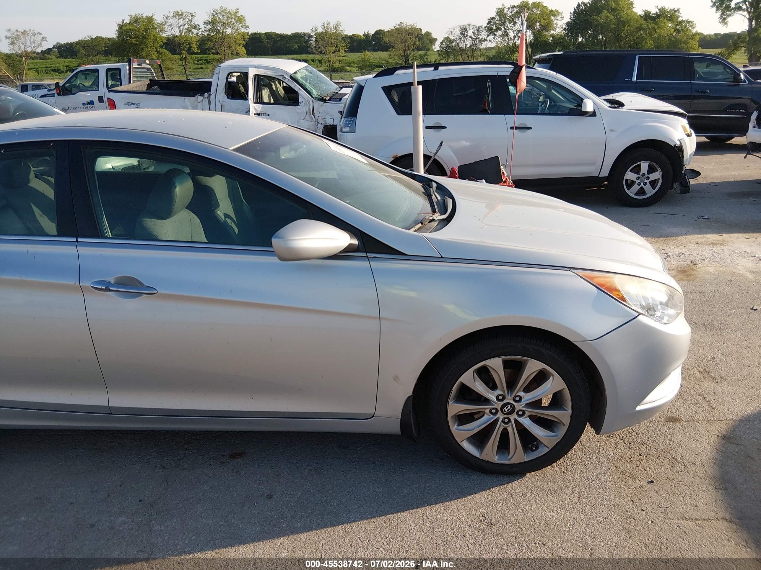 2013 Hyundai Sonata Se Silver vin: 5NPEC4AC0DH610115