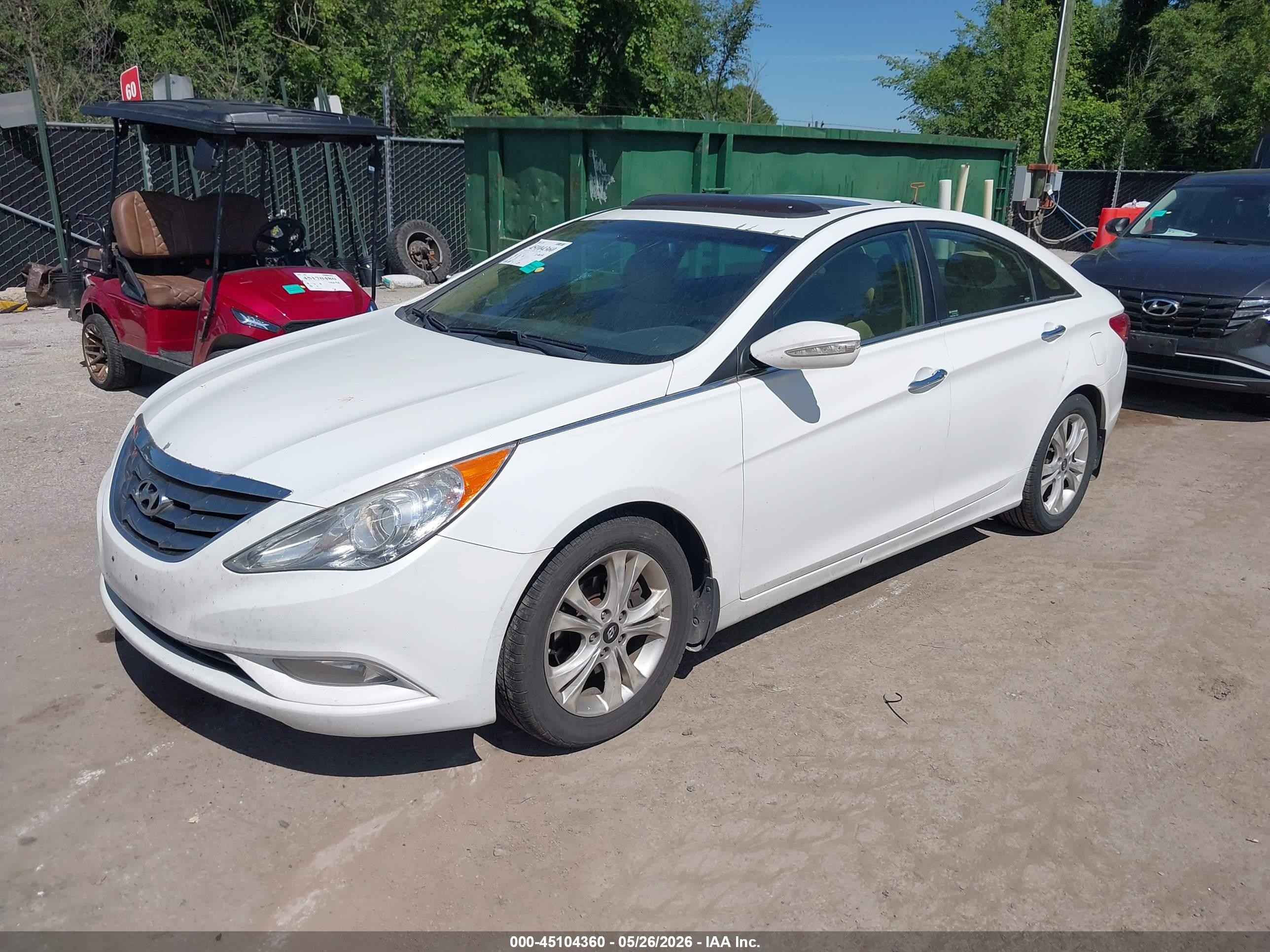 2013 Hyundai Sonata Limited Белый vin: 5NPEC4AC0DH623642