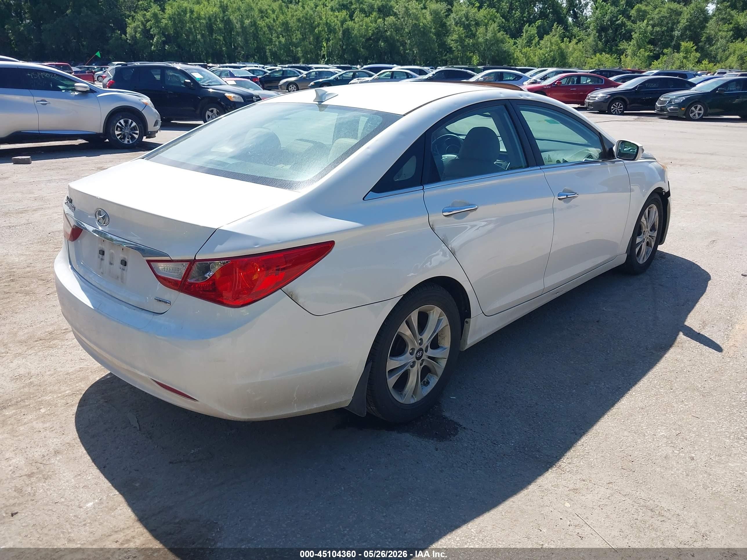 2013 Hyundai Sonata Limited Белый vin: 5NPEC4AC0DH623642