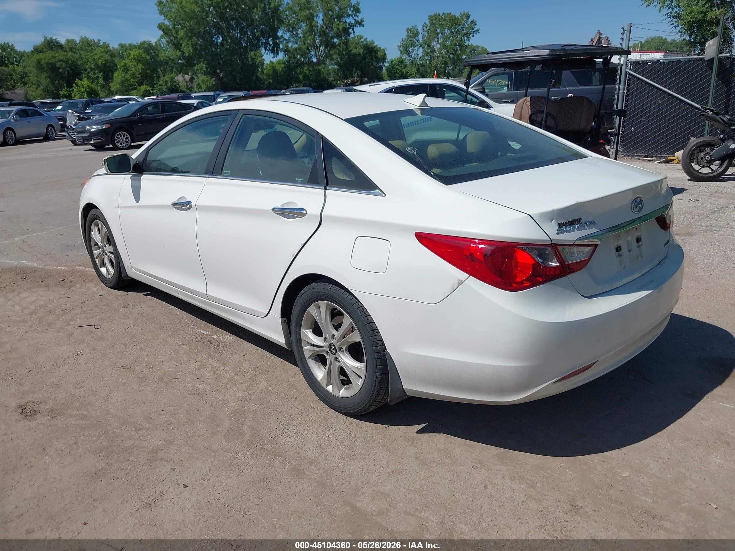 2013 Hyundai Sonata Limited Белый vin: 5NPEC4AC0DH623642