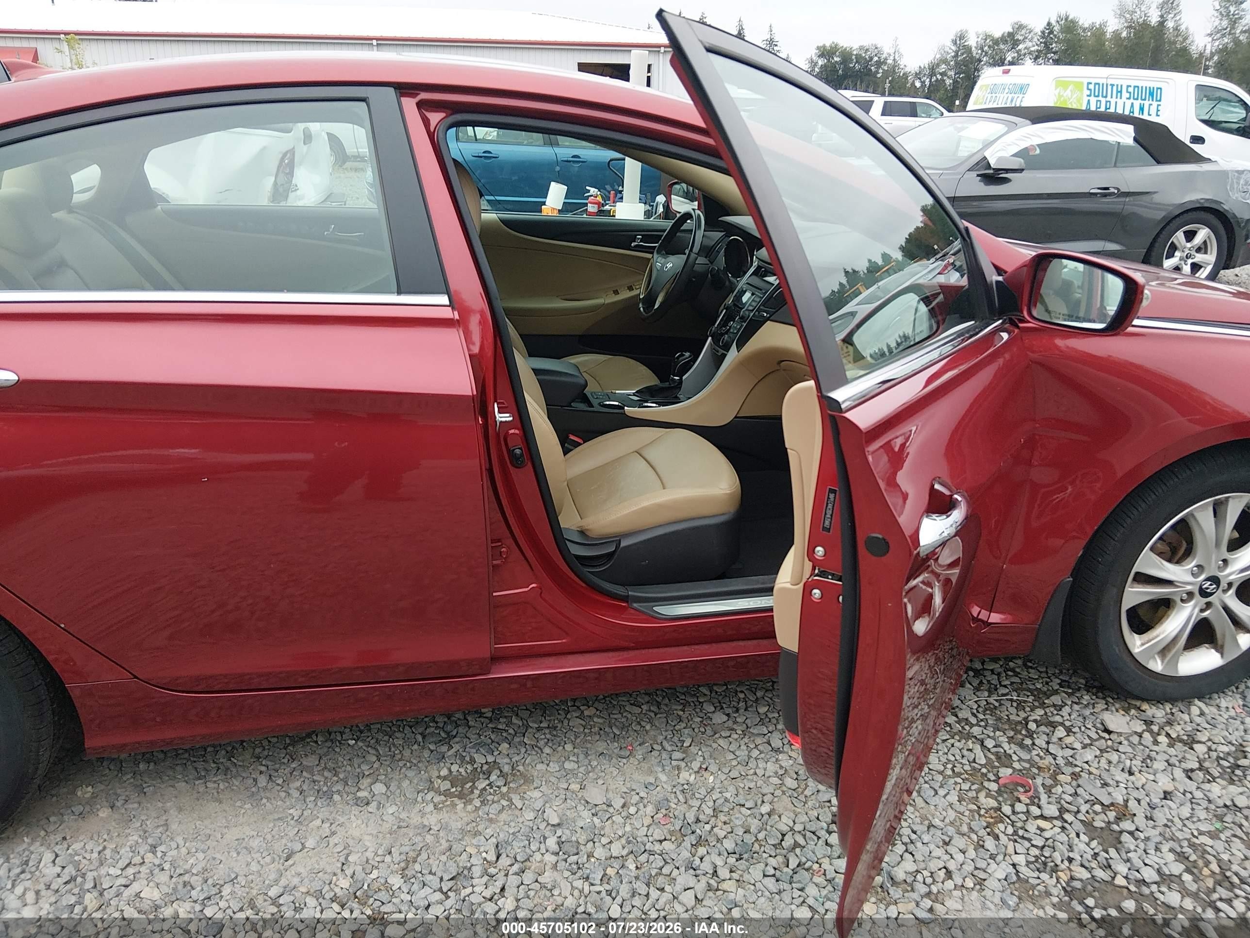 2013 Hyundai Sonata Limited Red vin: 5NPEC4AC0DH635662