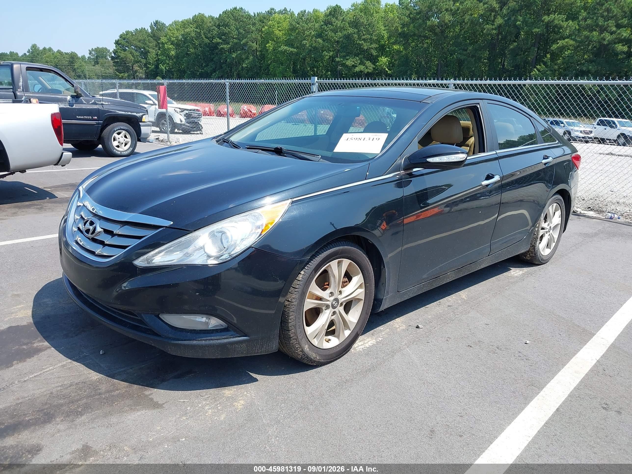 2013 Hyundai Sonata Limited Черный vin: 5NPEC4AC0DH639551