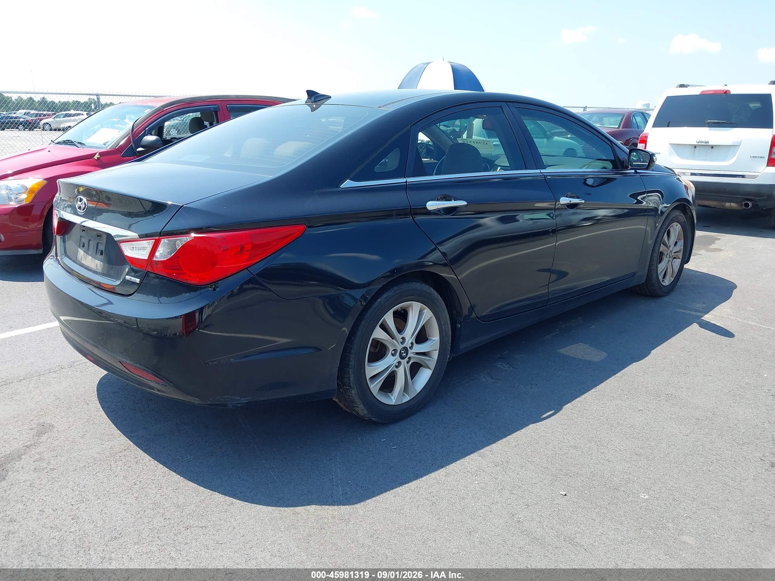 2013 Hyundai Sonata Limited Черный vin: 5NPEC4AC0DH639551