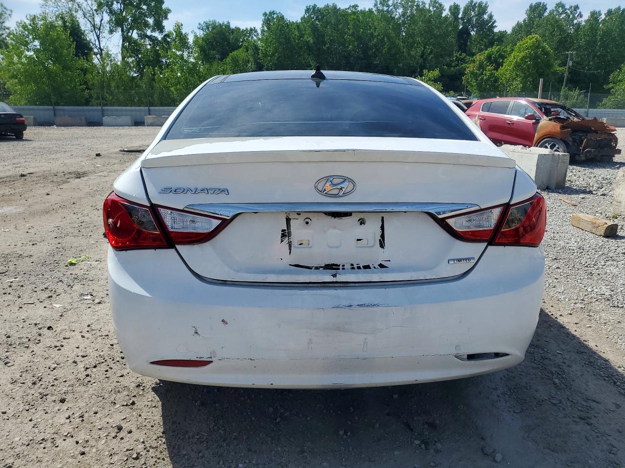 2013 Hyundai Sonata Limited White vin: 5NPEC4AC0DH653384