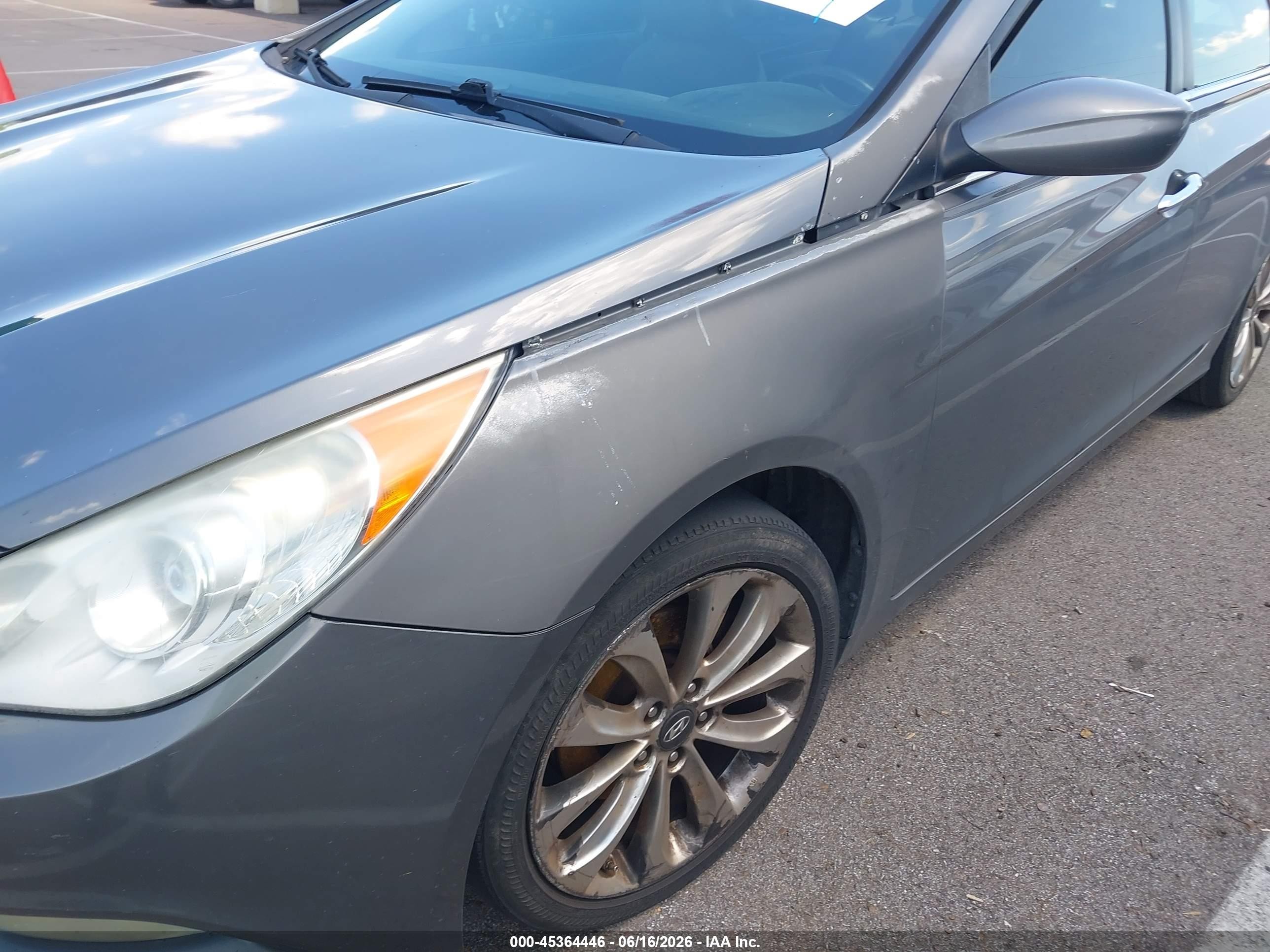 2013 Hyundai Sonata Se Gray vin: 5NPEC4AC0DH738077