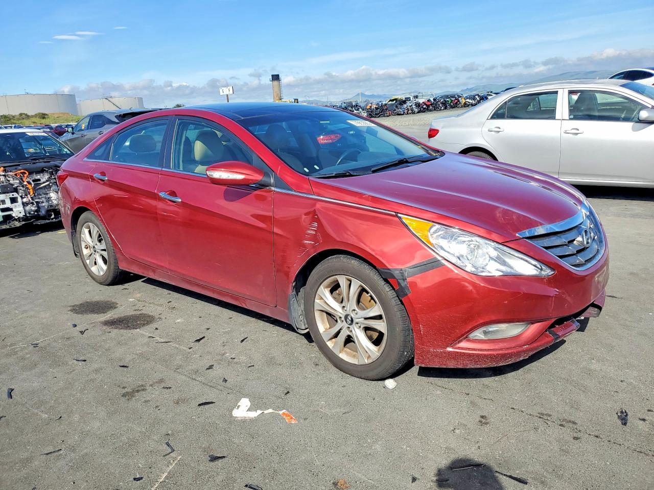 2013 Hyundai Sonata Красный vin: 5NPEC4AC0DH795766
