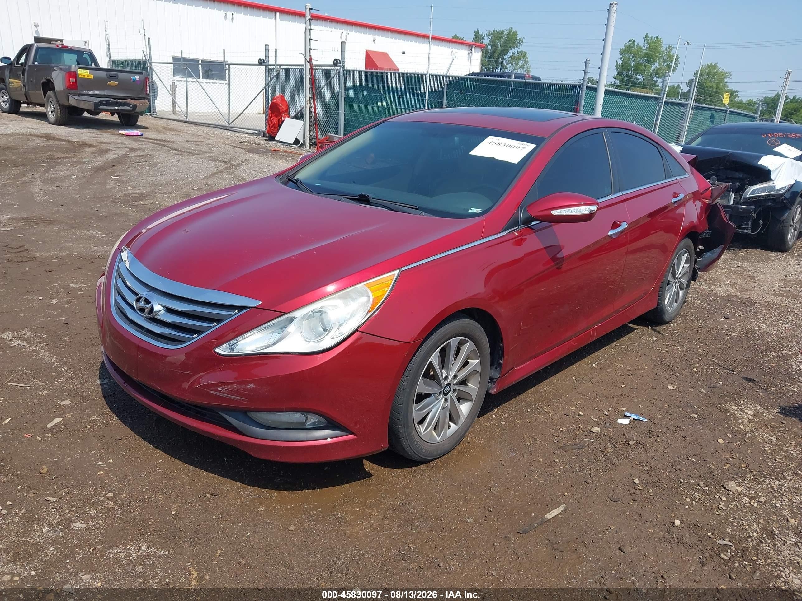 2014 Hyundai Sonata Limited Red vin: 5NPEC4AC0EH841436