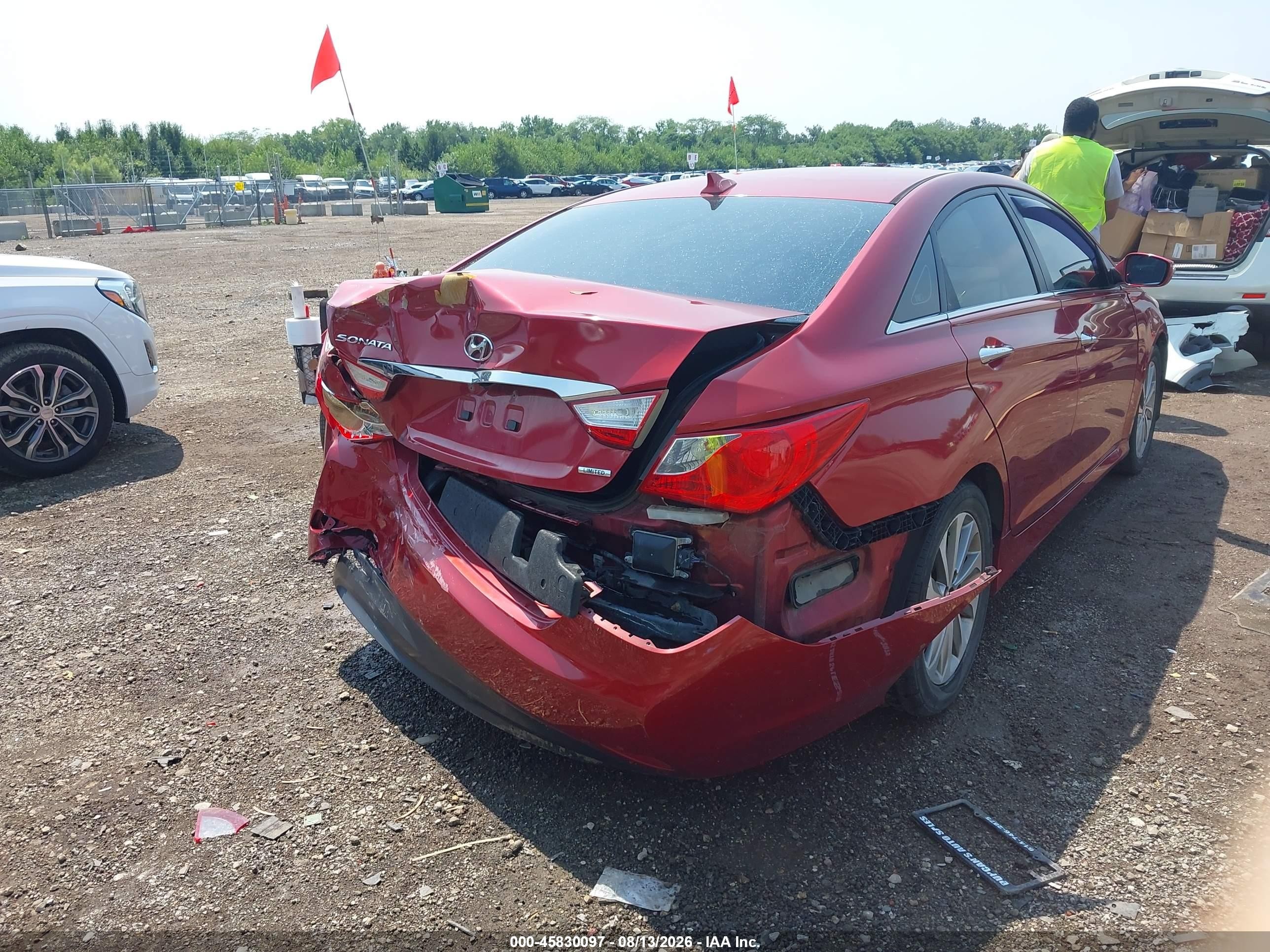 2014 Hyundai Sonata Limited Red vin: 5NPEC4AC0EH841436