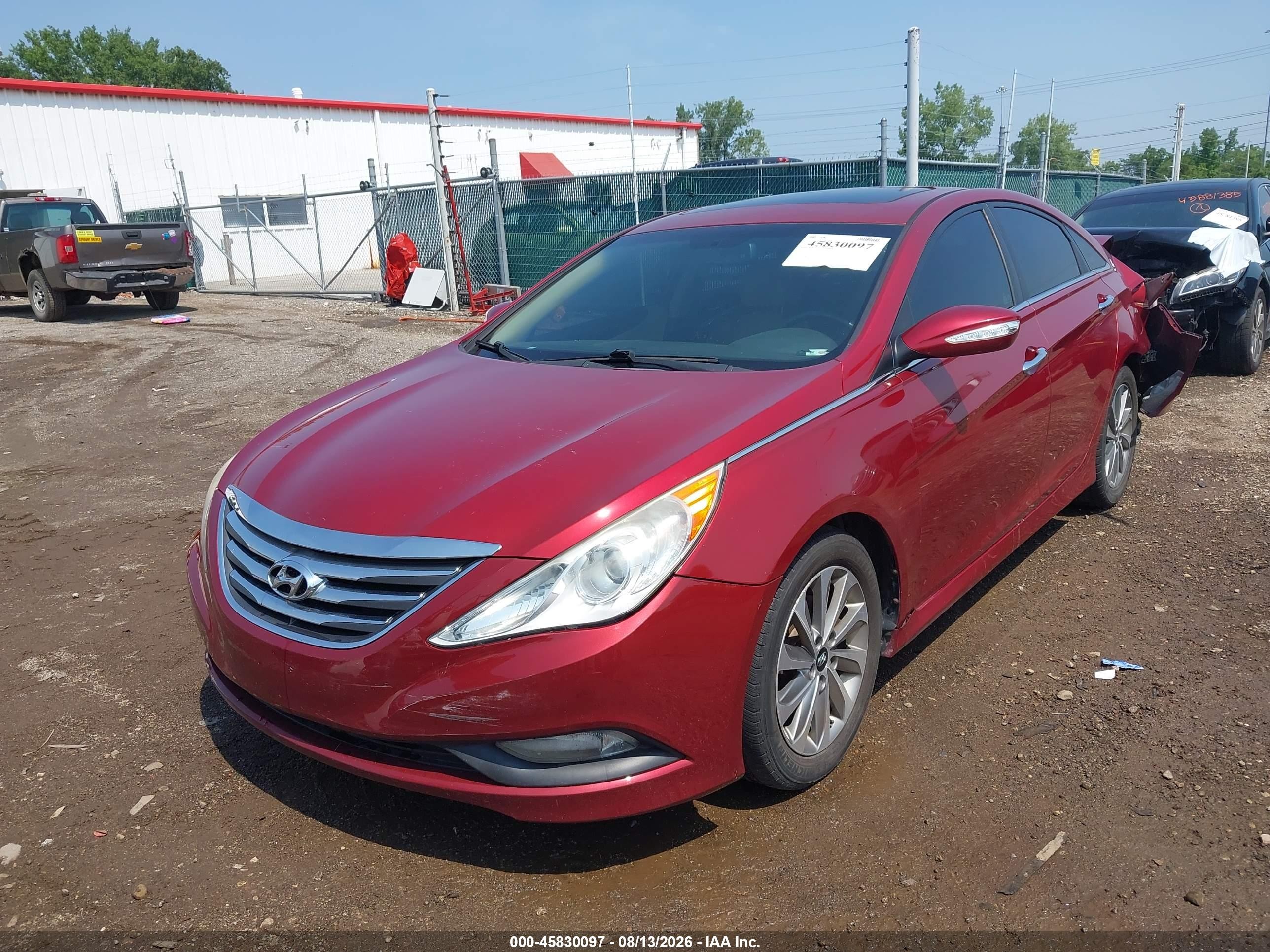 2014 Hyundai Sonata Limited Red vin: 5NPEC4AC0EH841436