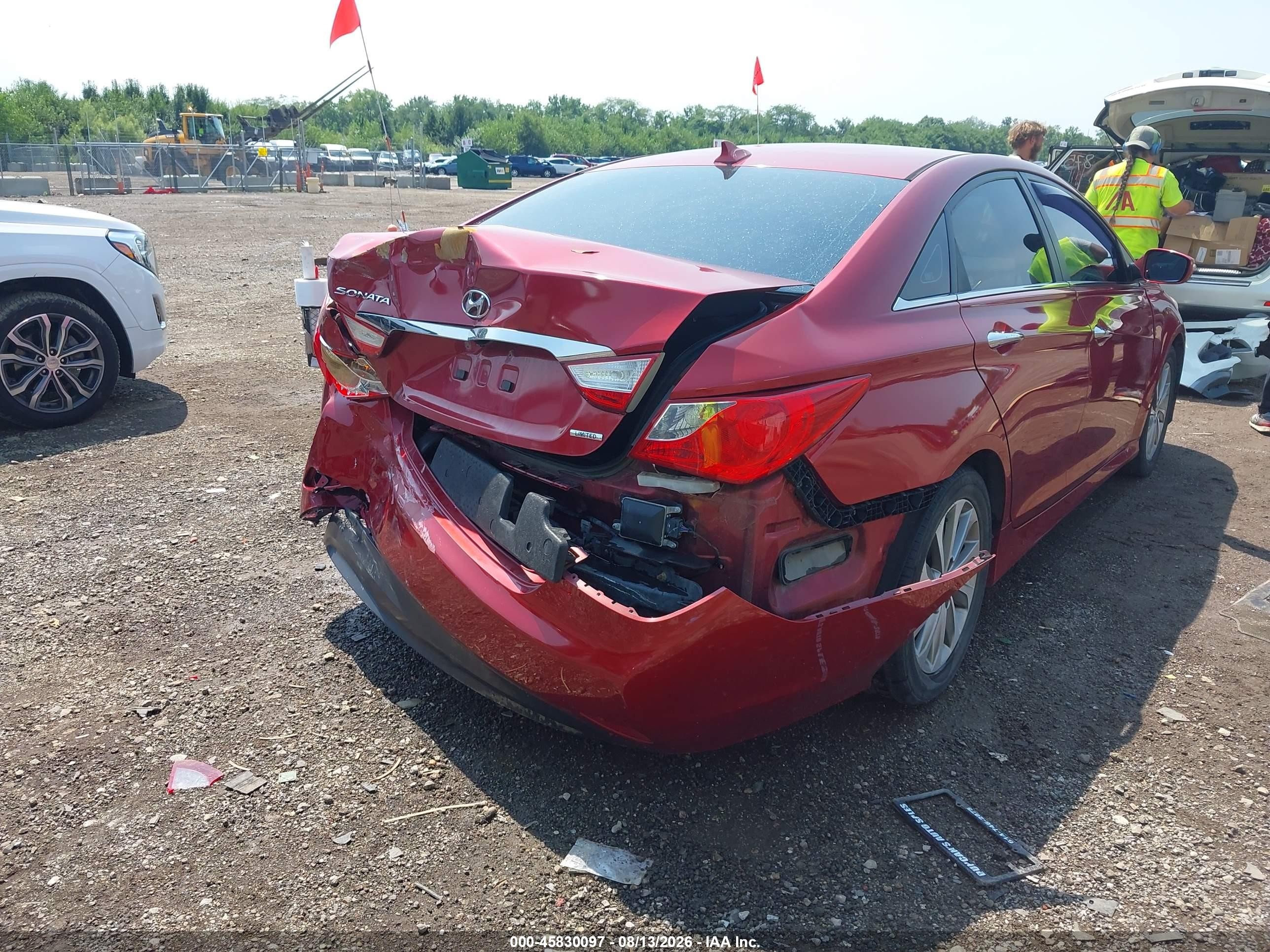 2014 Hyundai Sonata Limited Red vin: 5NPEC4AC0EH841436