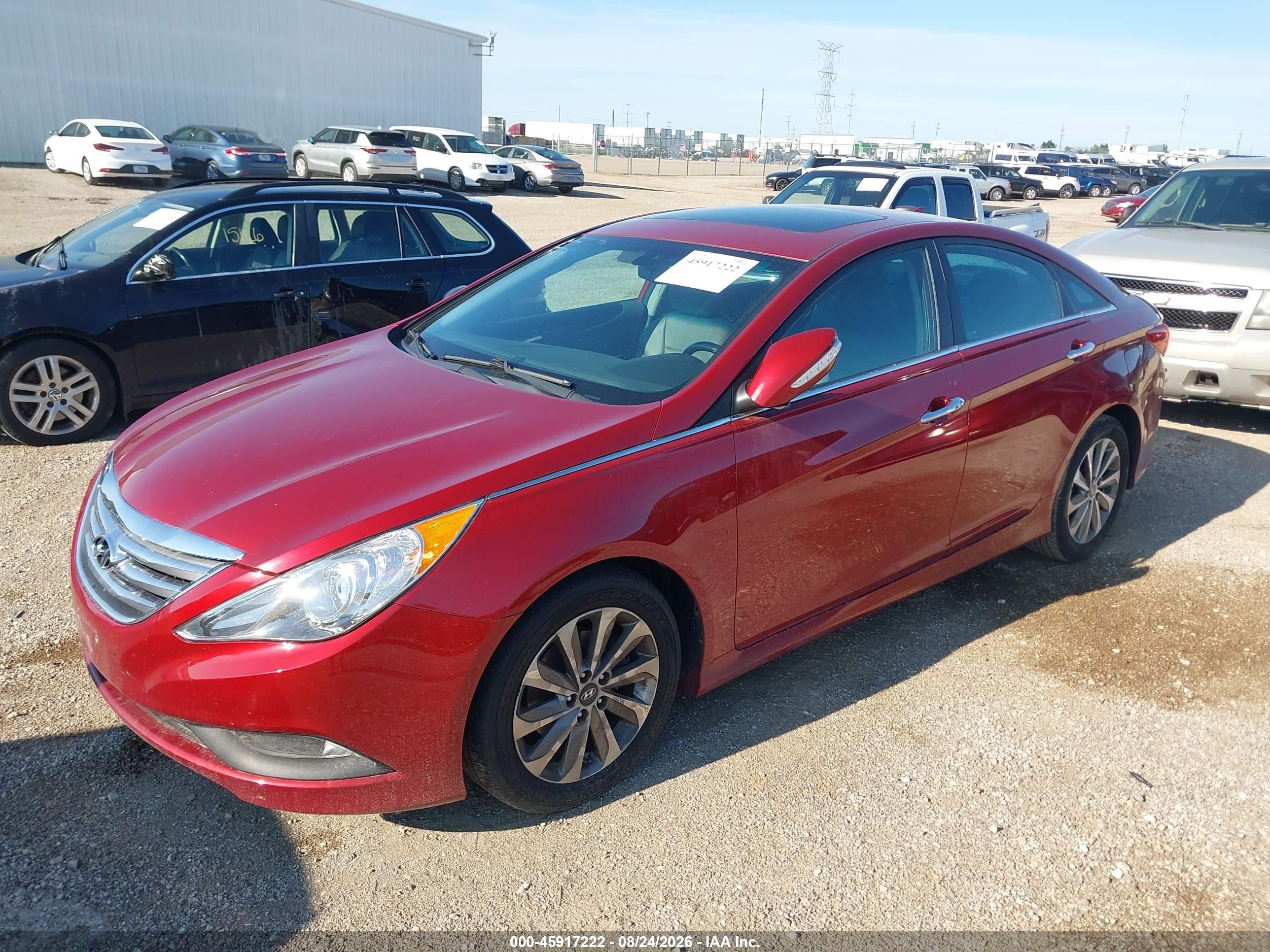 2014 Hyundai Sonata Limited Red vin: 5NPEC4AC0EH845910