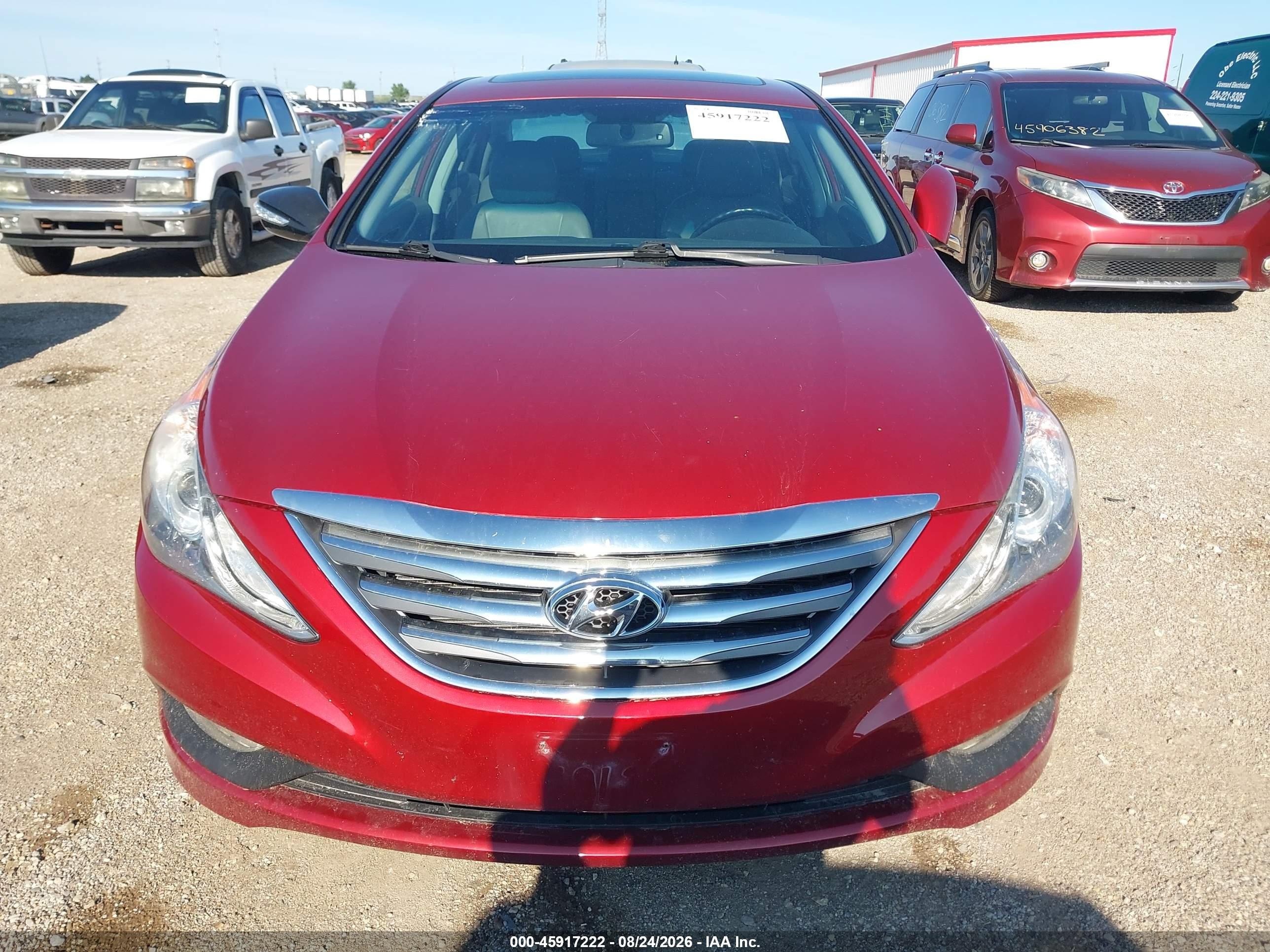 2014 Hyundai Sonata Limited Red vin: 5NPEC4AC0EH845910