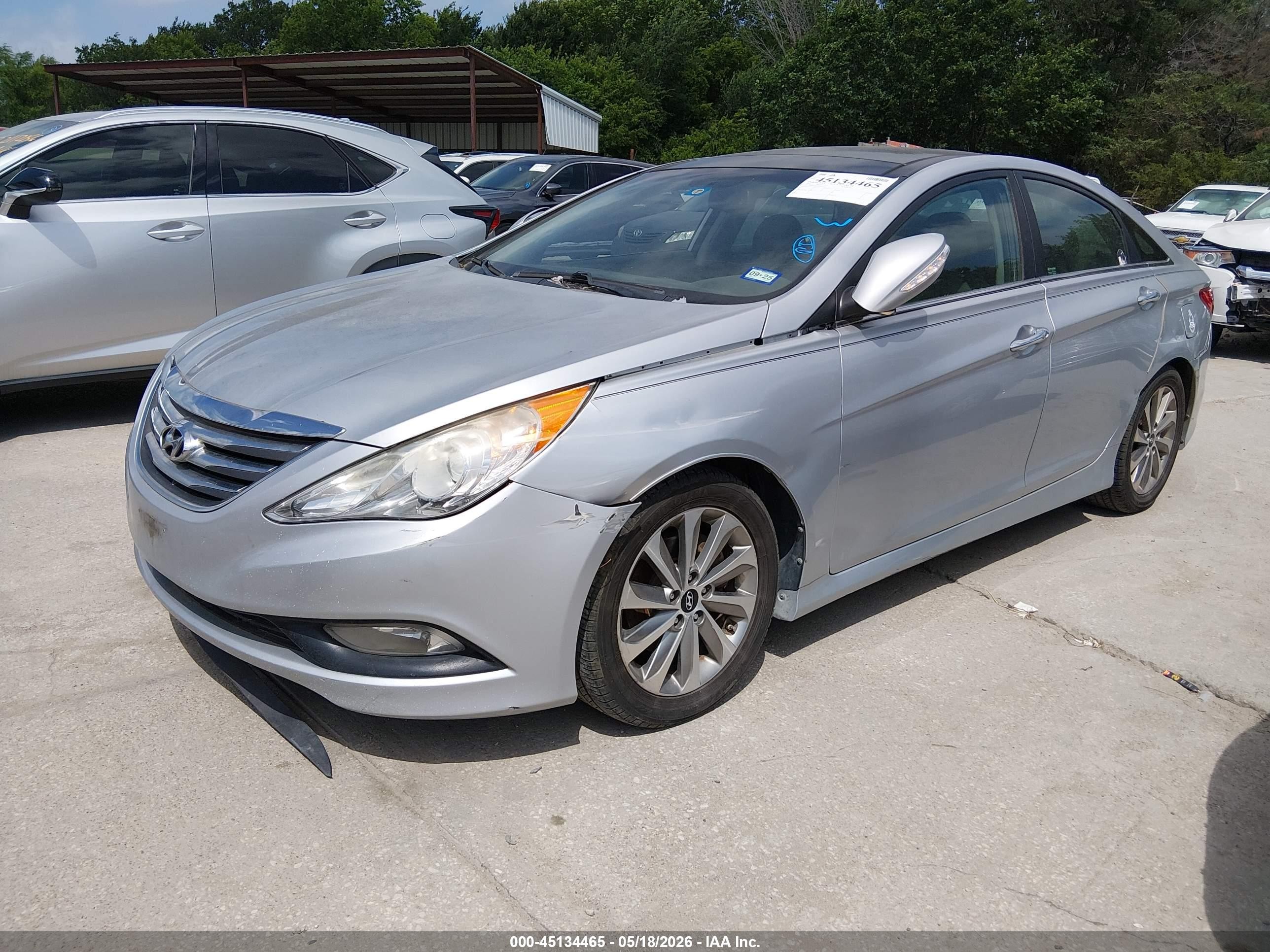 2014 Hyundai Sonata Limited Silver vin: 5NPEC4AC0EH869124