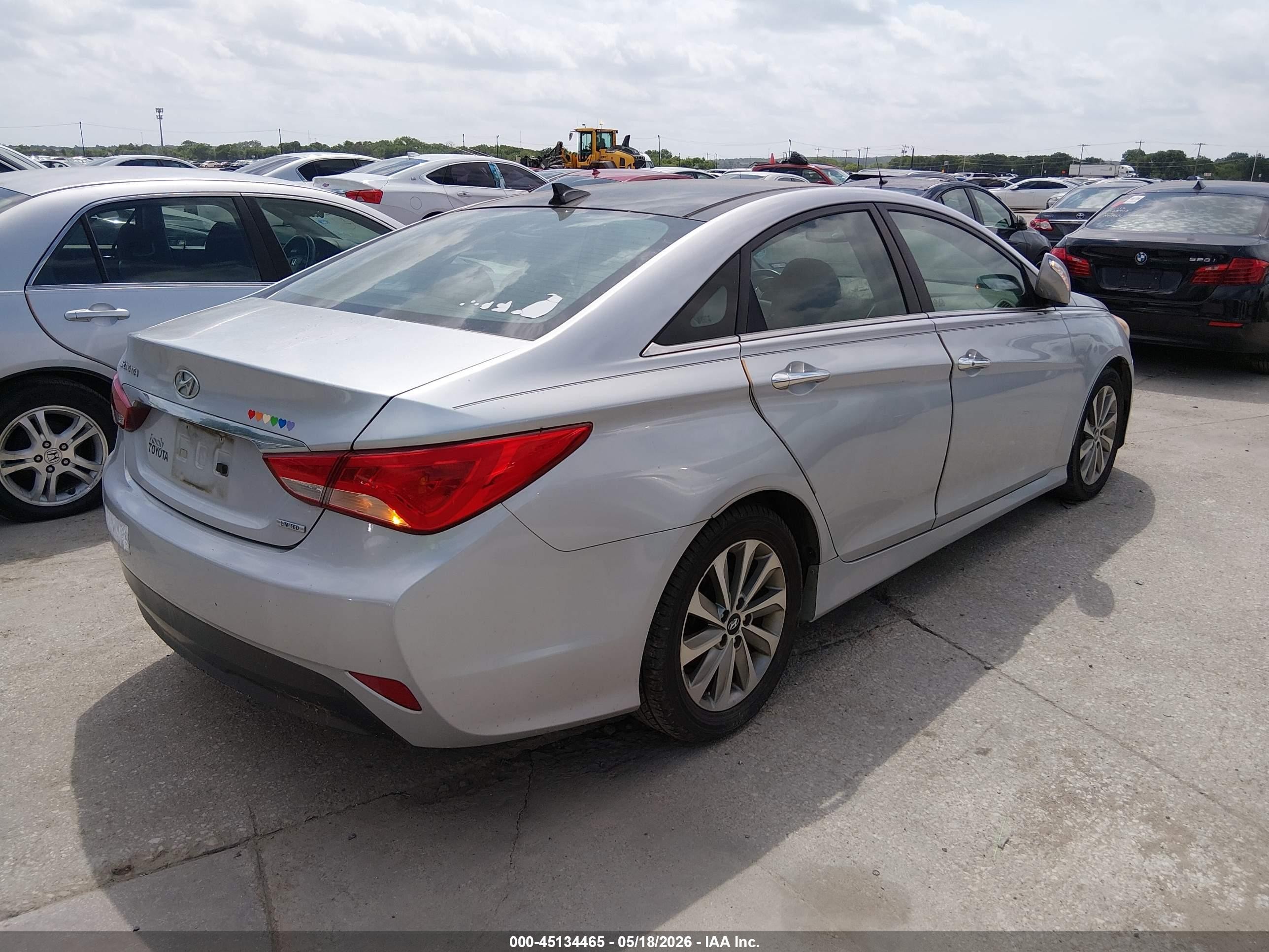 2014 Hyundai Sonata Limited Silver vin: 5NPEC4AC0EH869124