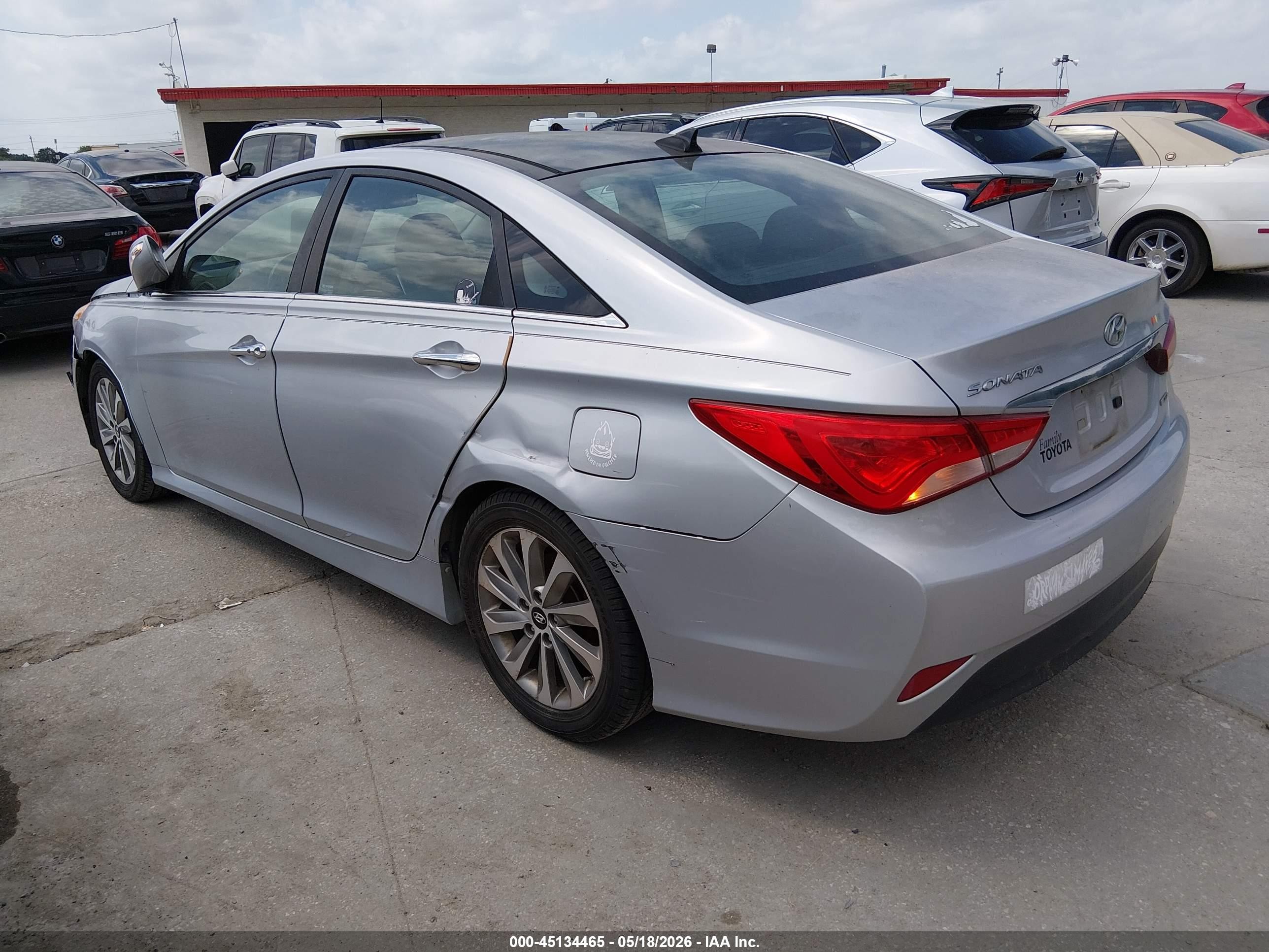 2014 Hyundai Sonata Limited Silver vin: 5NPEC4AC0EH869124
