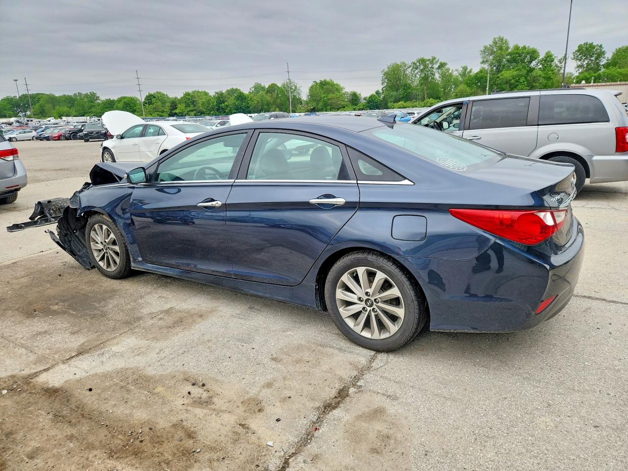 2014 Hyundai Sonata Limited Blue vin: 5NPEC4AC0EH897389