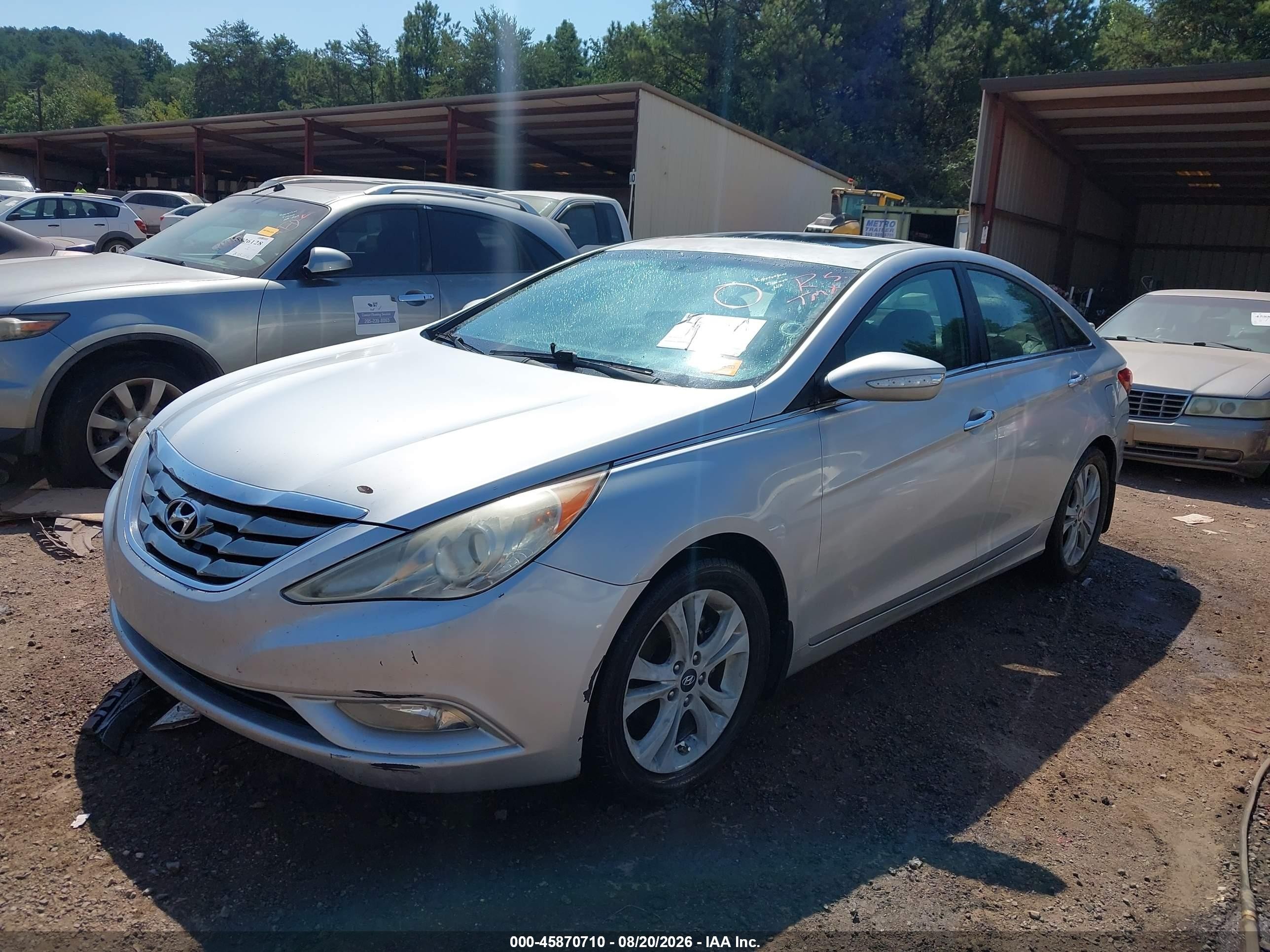 2011 Hyundai Sonata Limited Серебряный vin: 5NPEC4AC1BH170337