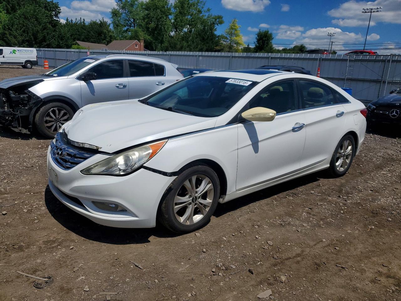 2011 Hyundai Sonata Limited White vin: 5NPEC4AC1BH242363