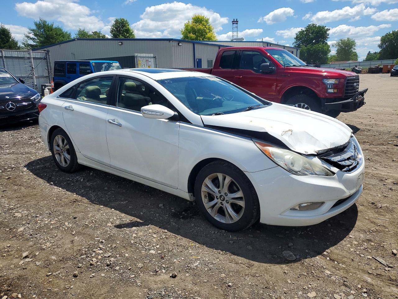 2011 Hyundai Sonata Limited White vin: 5NPEC4AC1BH242363