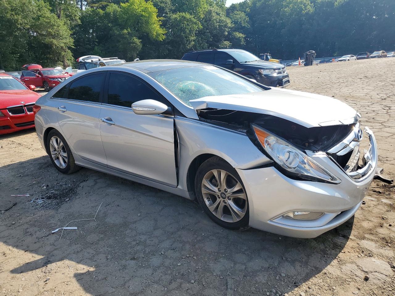 2012 Hyundai Sonata Limited Silver vin: 5NPEC4AC1CH330329