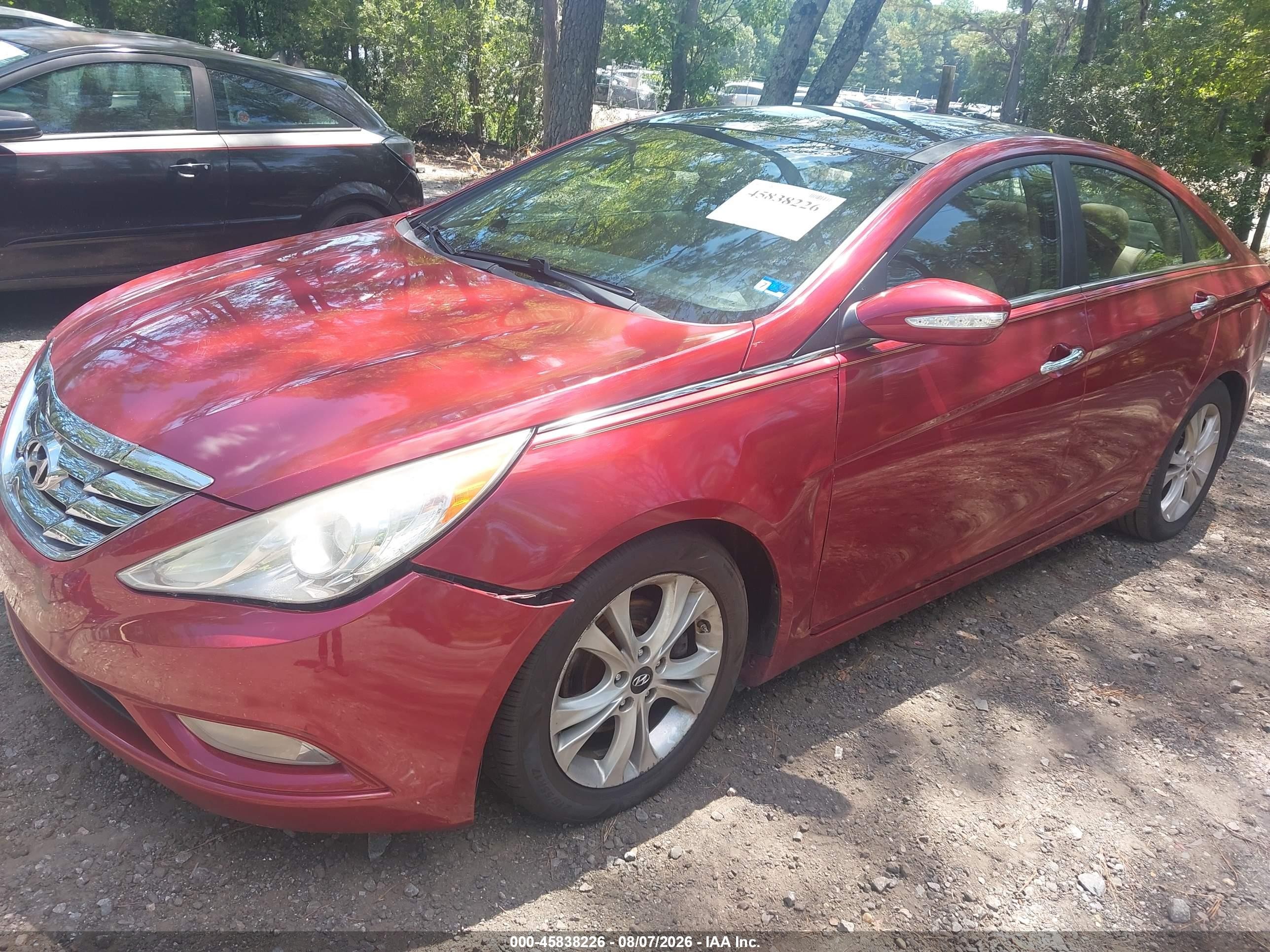 2012 Hyundai Sonata Limited Red vin: 5NPEC4AC1CH343727