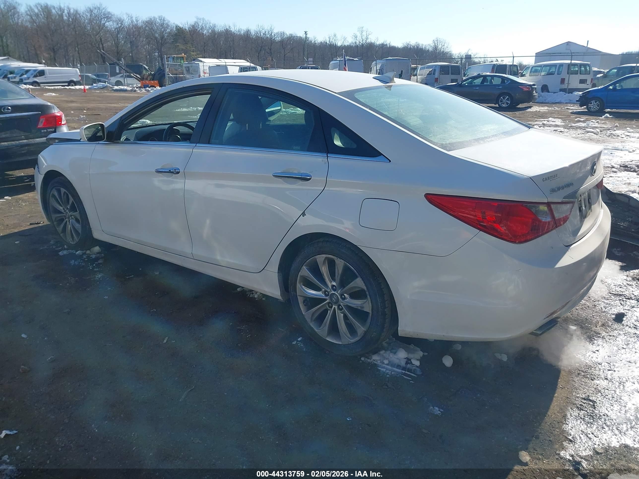 2012 Hyundai Sonata Se White vin: 5NPEC4AC1CH349950