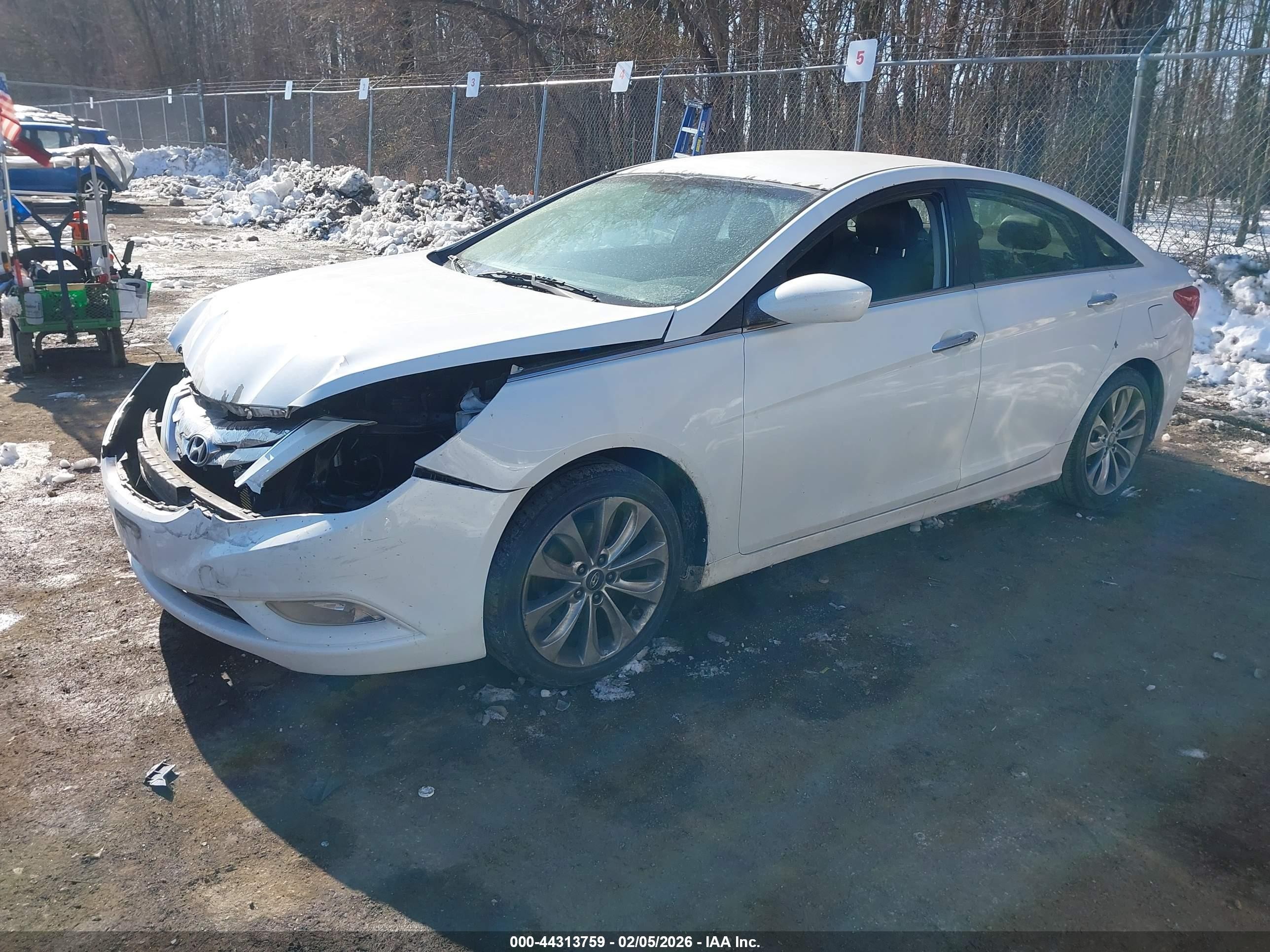 2012 Hyundai Sonata Se White vin: 5NPEC4AC1CH349950