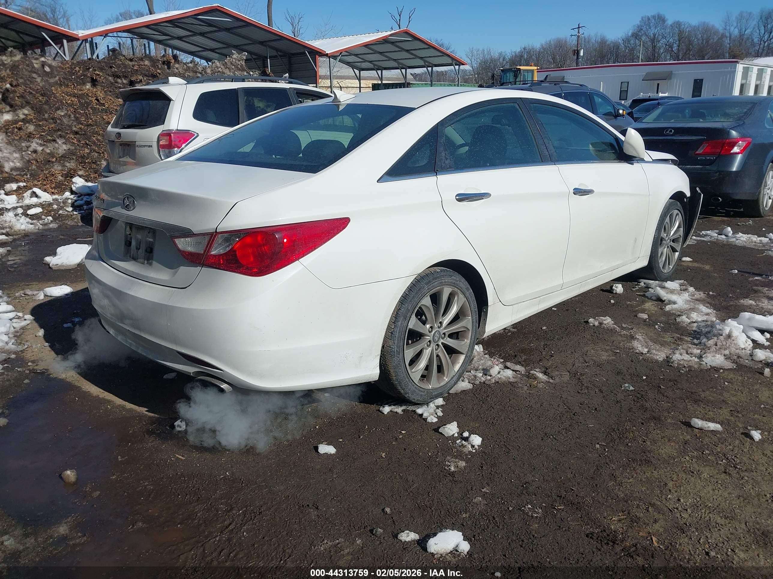 2012 Hyundai Sonata Se White vin: 5NPEC4AC1CH349950