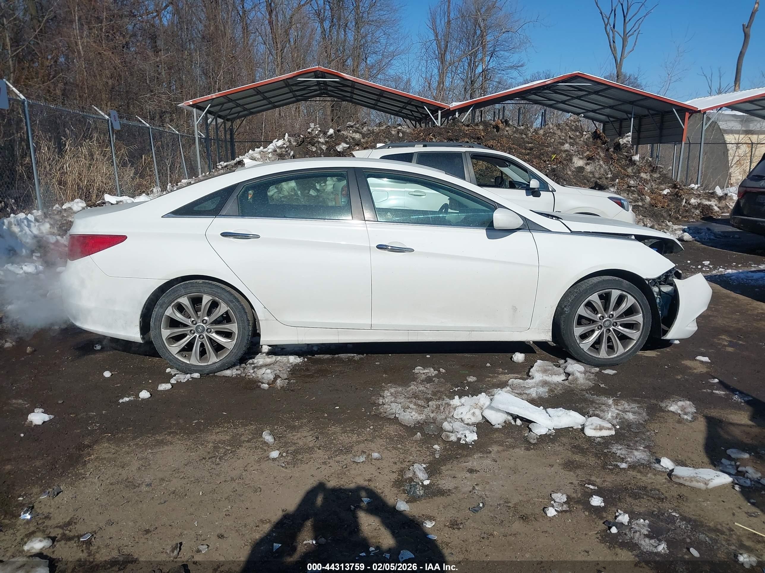 2012 Hyundai Sonata Se White vin: 5NPEC4AC1CH349950