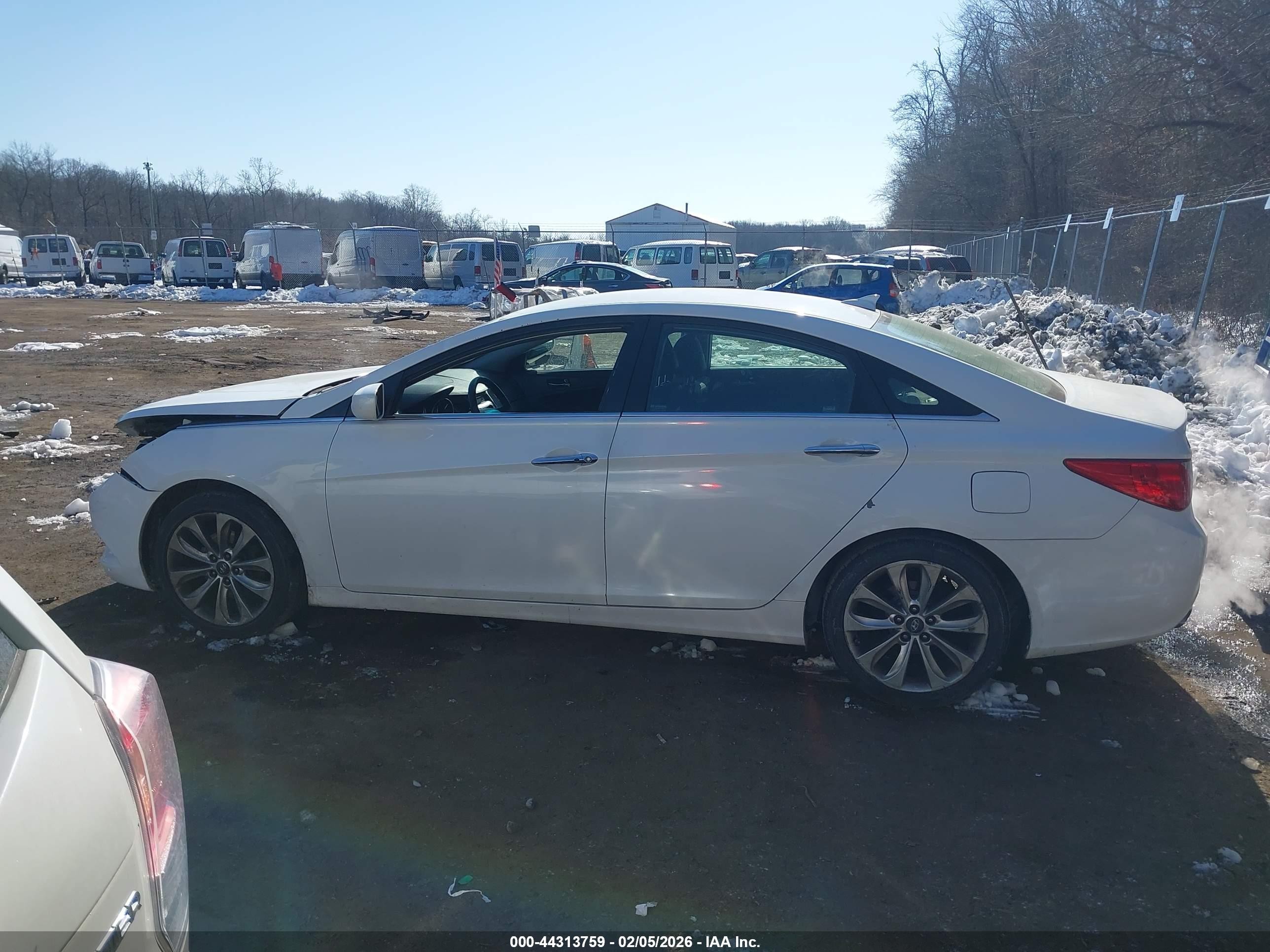 2012 Hyundai Sonata Se White vin: 5NPEC4AC1CH349950