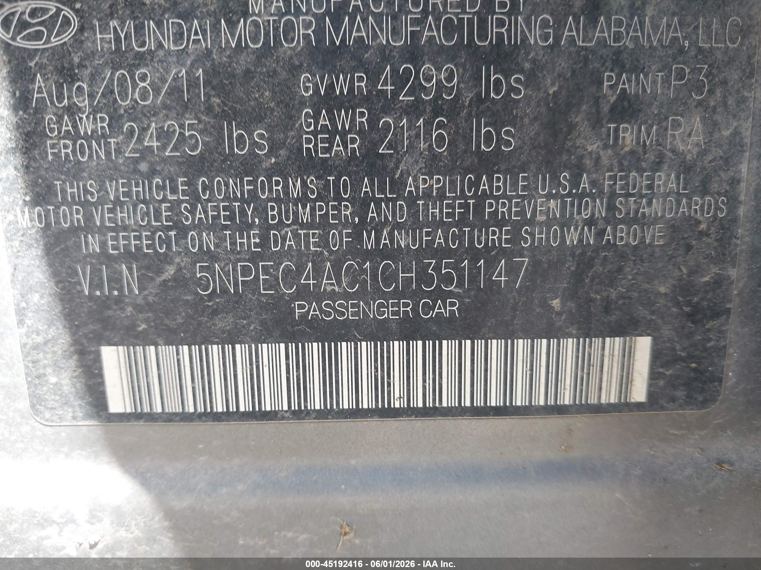 2012 Hyundai Sonata Limited Silver vin: 5NPEC4AC1CH351147