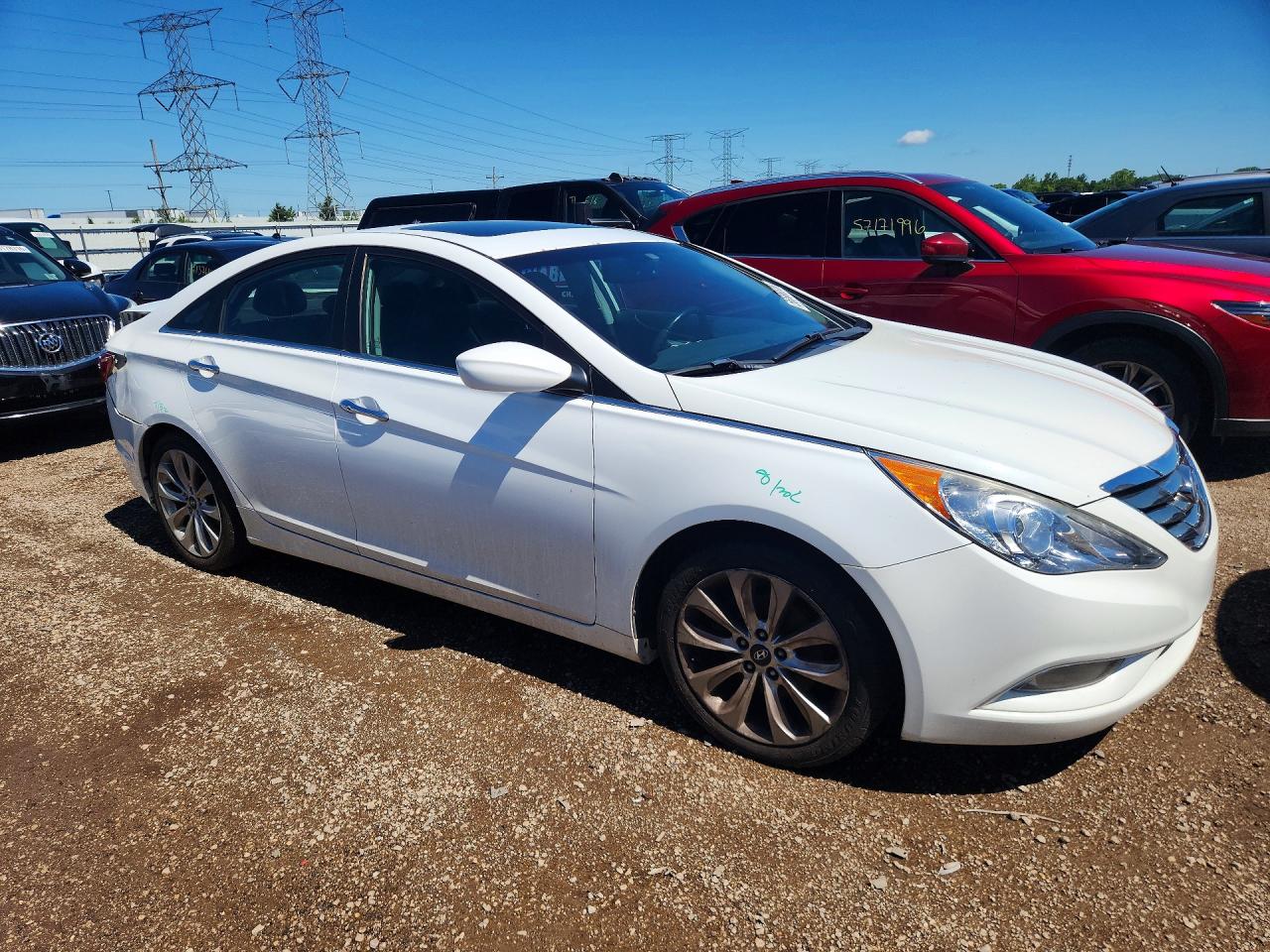 2012 Hyundai Sonata Se White vin: 5NPEC4AC1CH479890