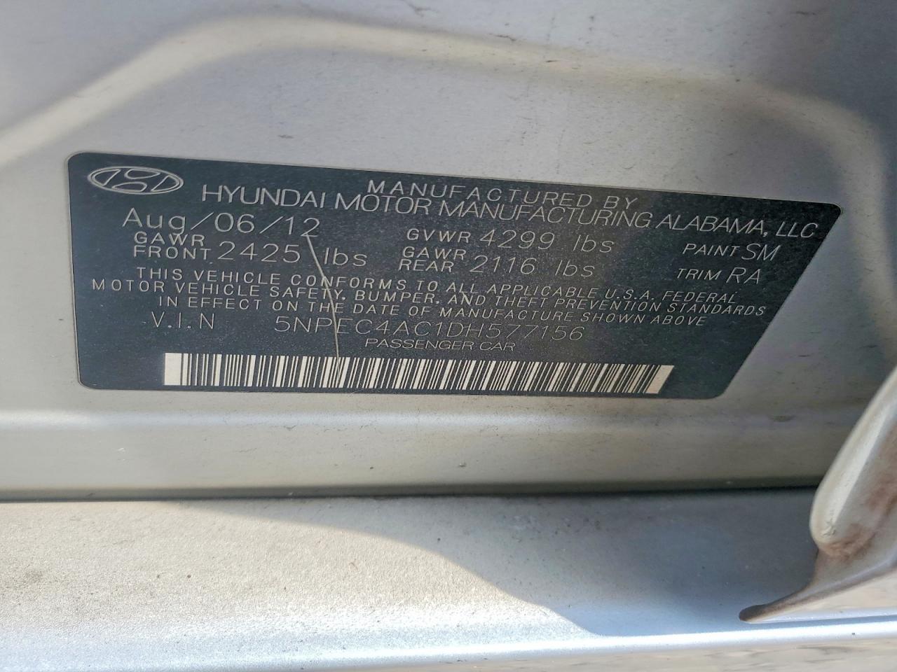 2013 Hyundai Sonata Limited Turquoise vin: 5NPEC4AC1DH577156