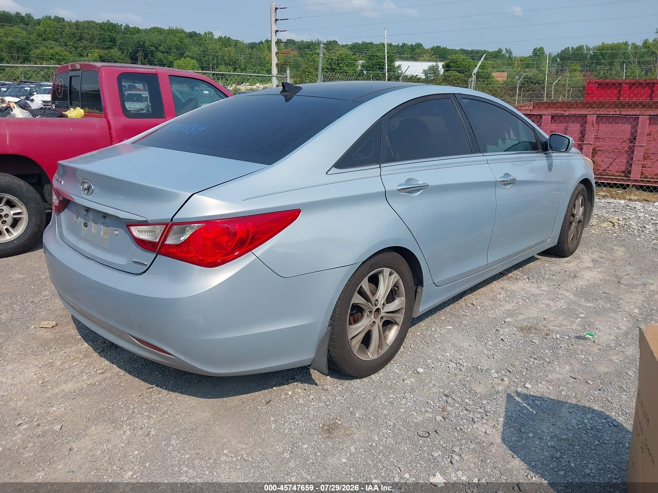 2013 Hyundai Sonata Limited Light Blue vin: 5NPEC4AC1DH616442
