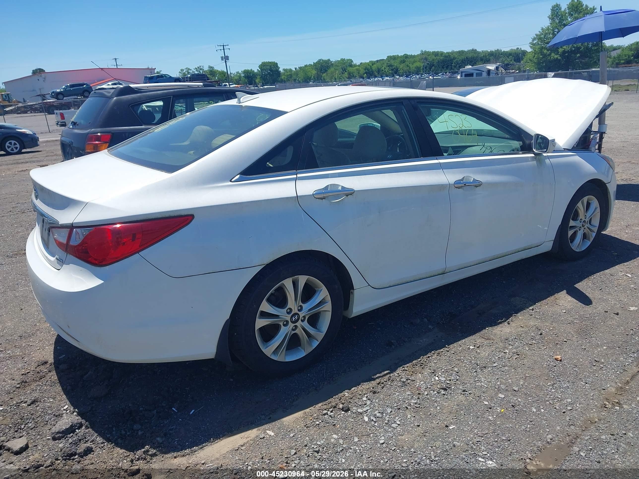 2013 Hyundai Sonata Limited Белый vin: 5NPEC4AC1DH635038