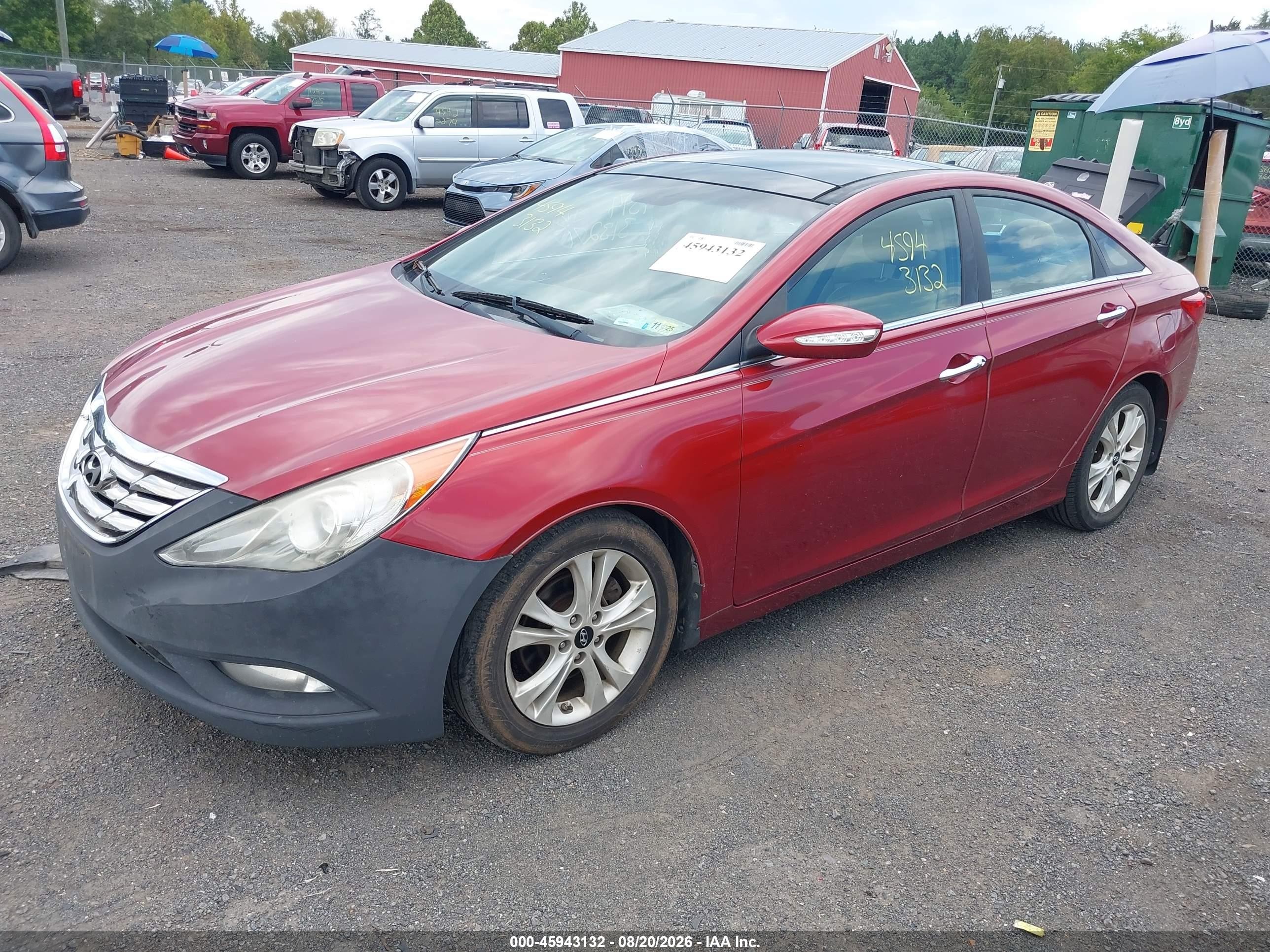 2013 Hyundai Sonata Limited Red vin: 5NPEC4AC1DH642667