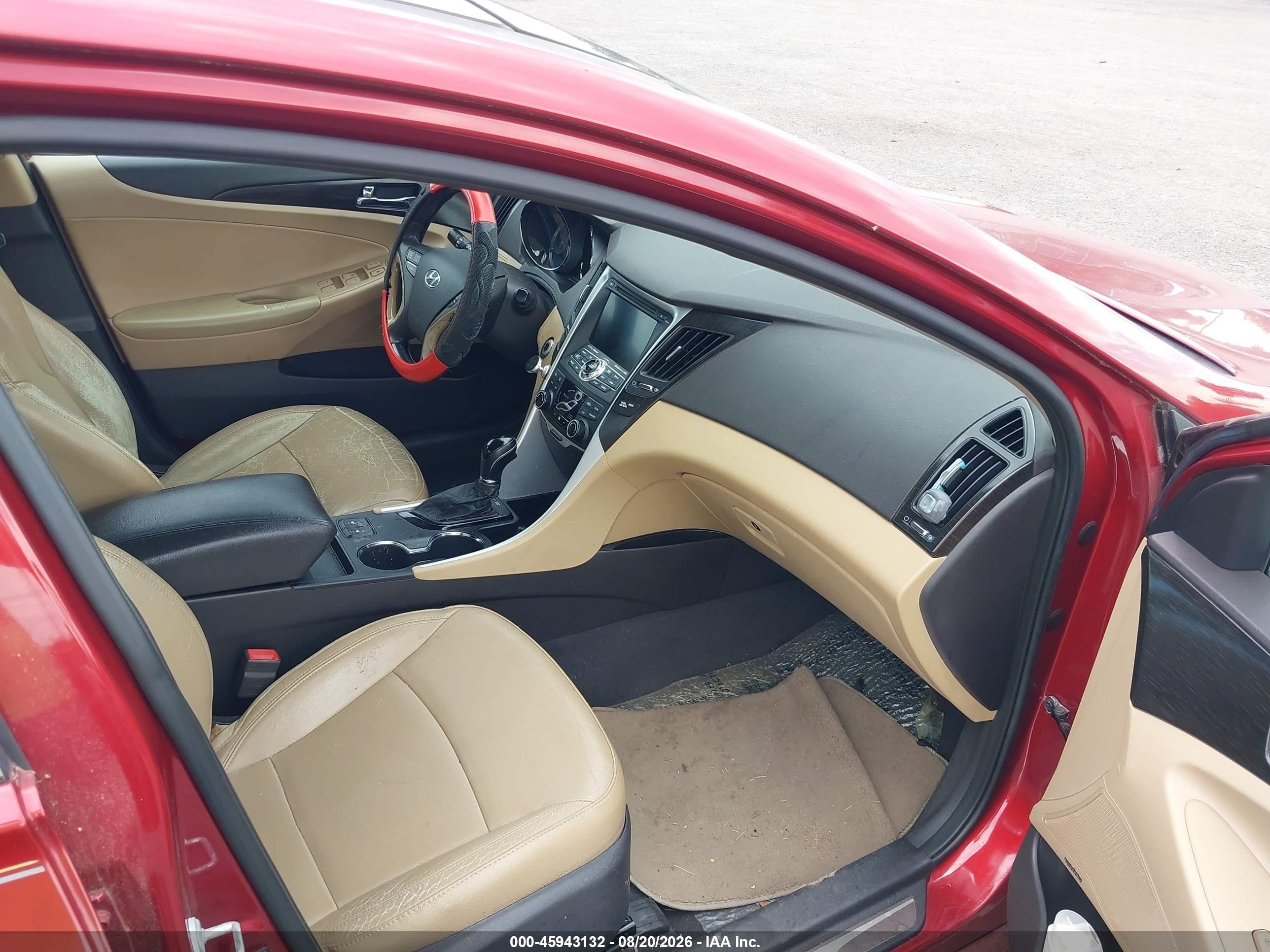 2013 Hyundai Sonata Limited Red vin: 5NPEC4AC1DH642667