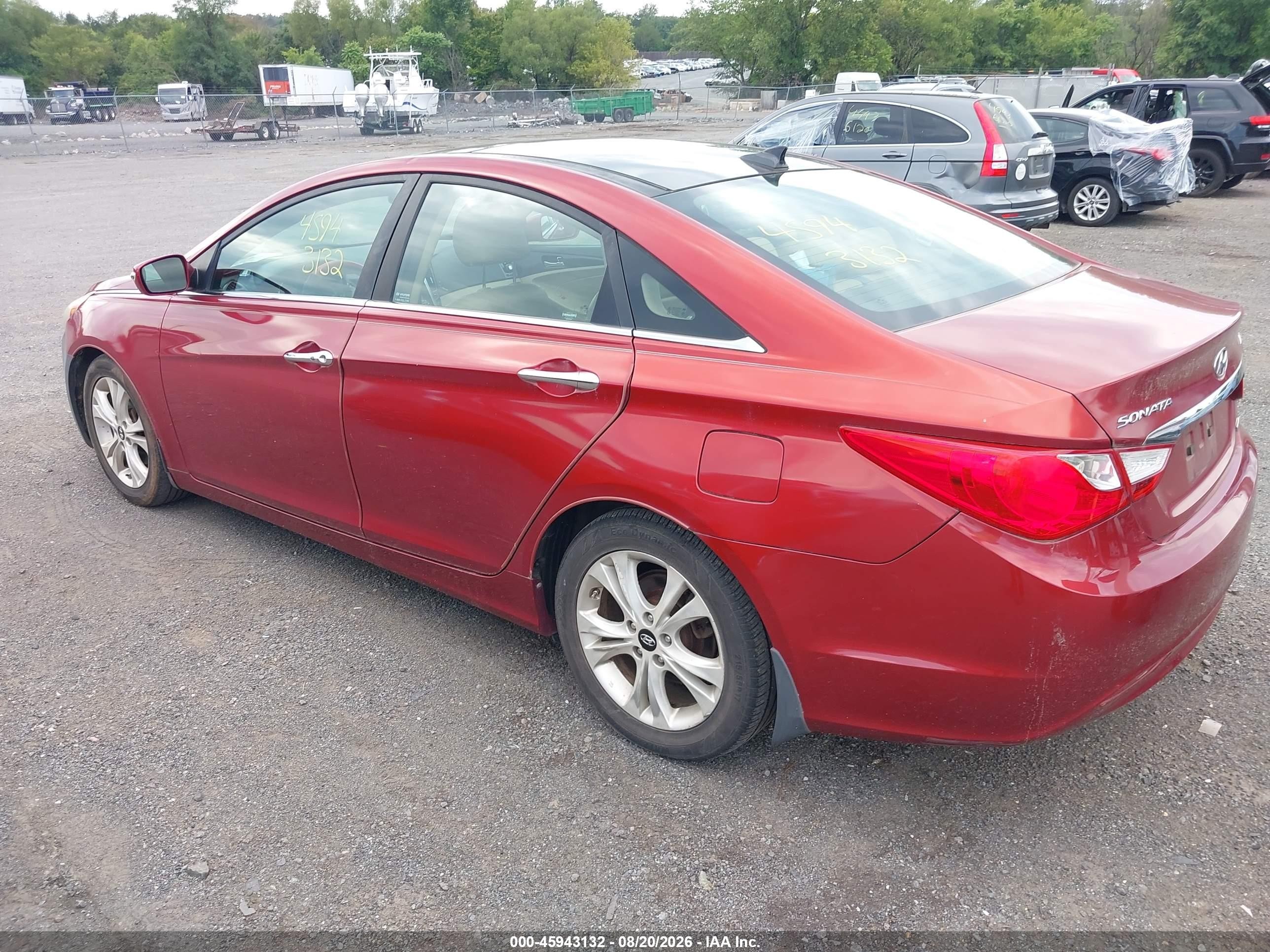 2013 Hyundai Sonata Limited Red vin: 5NPEC4AC1DH642667