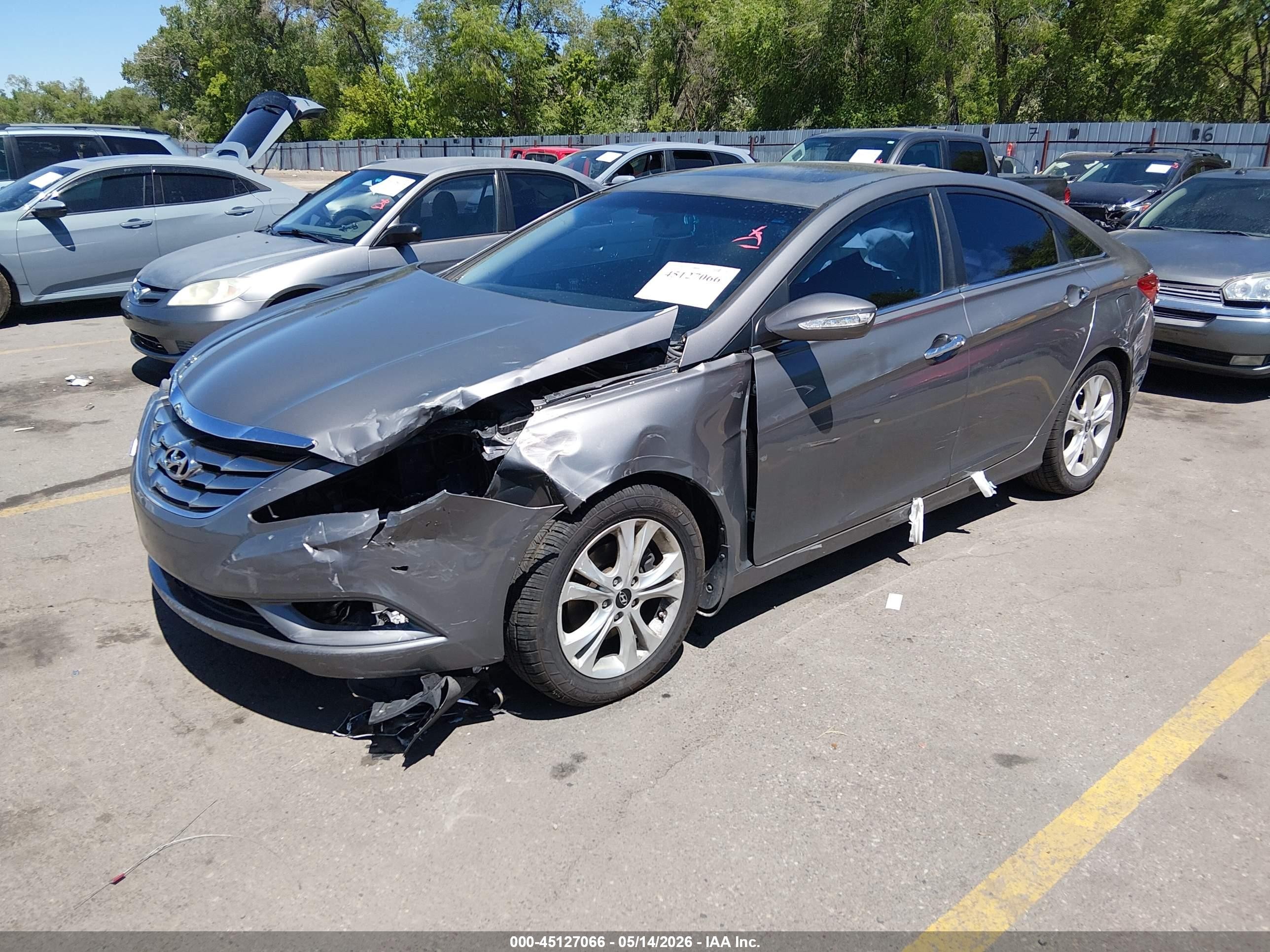 2013 Hyundai Sonata Limited Gray vin: 5NPEC4AC1DH702480