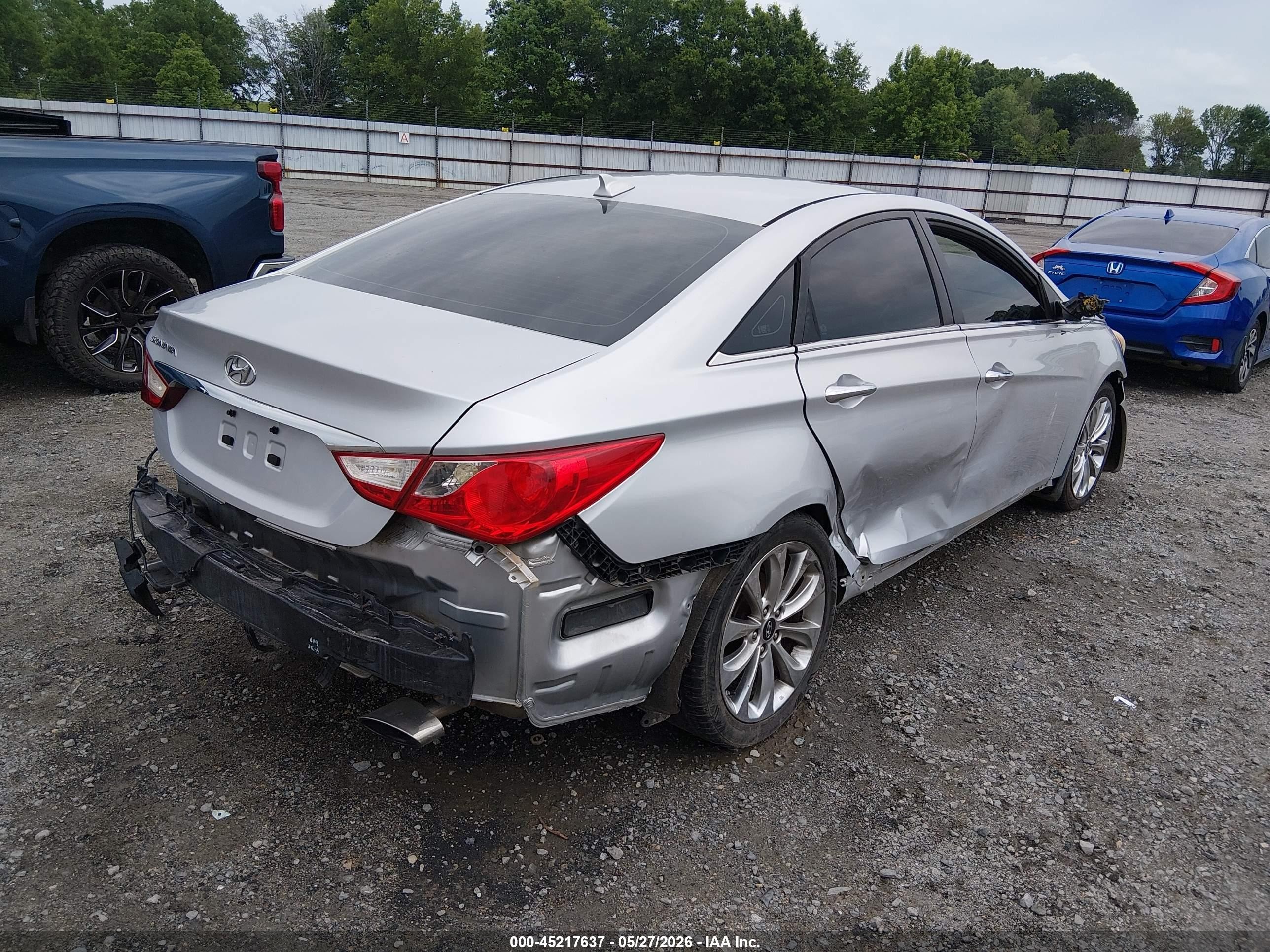 2013 Hyundai Sonata Se Silver vin: 5NPEC4AC1DH793332