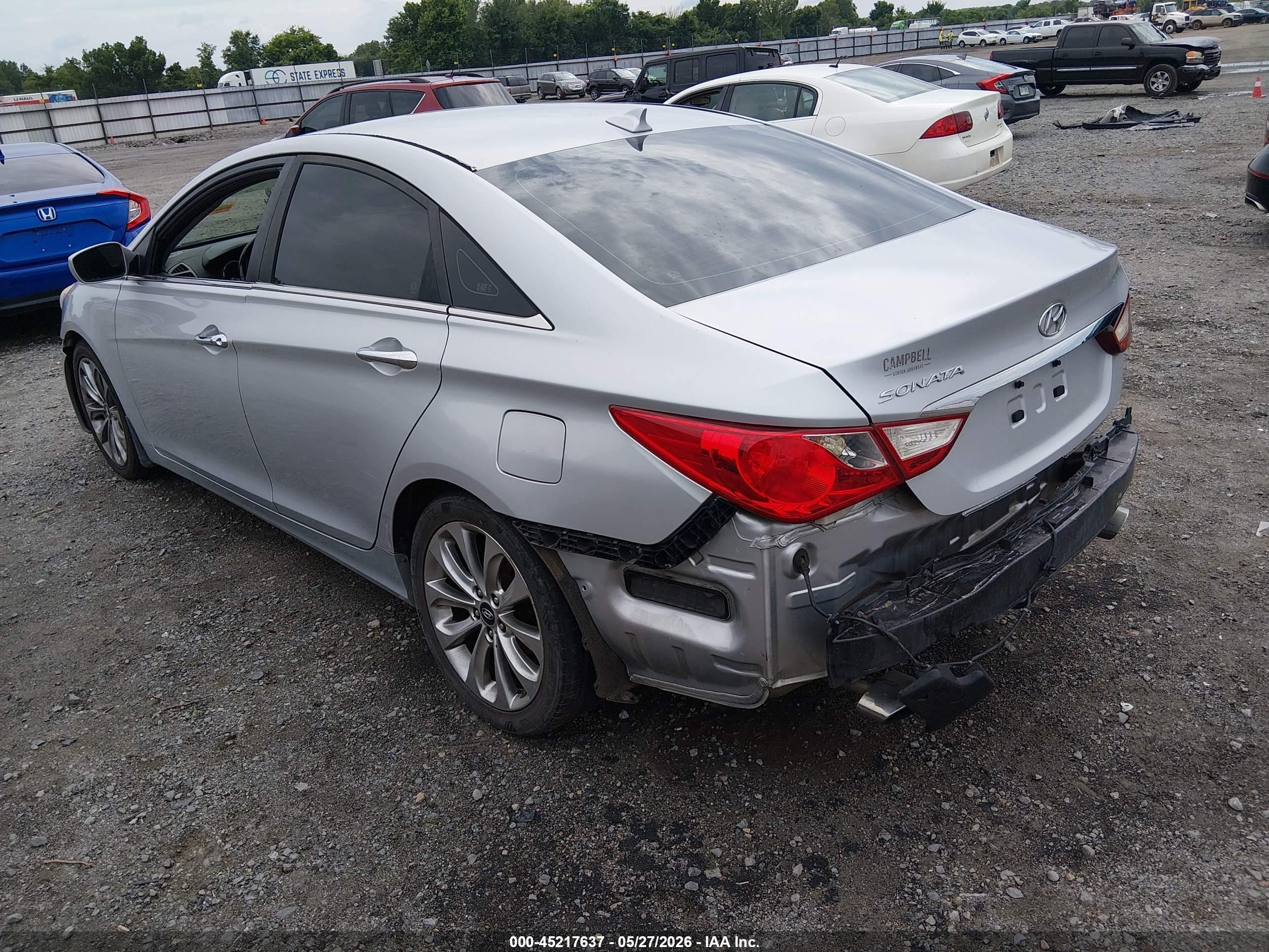 2013 Hyundai Sonata Se Silver vin: 5NPEC4AC1DH793332
