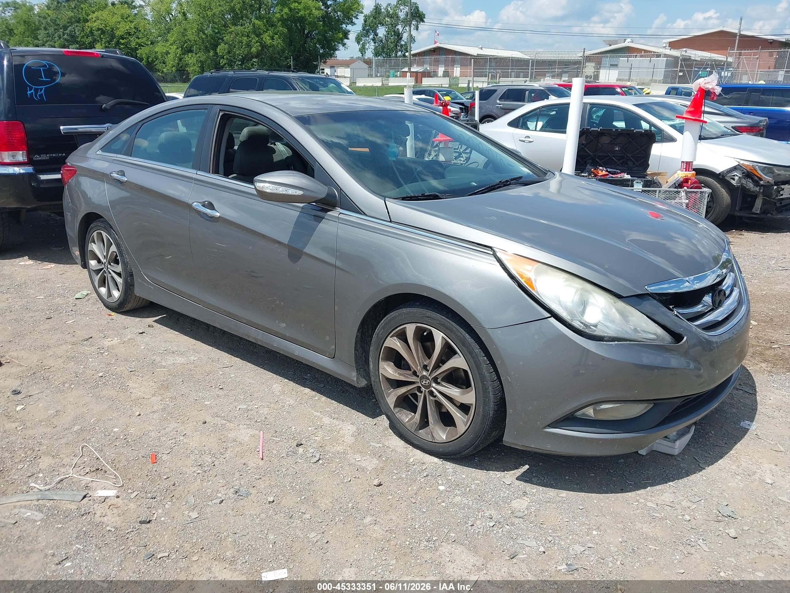 2014 Hyundai Sonata Se Gray vin: 5NPEC4AC1EH816254