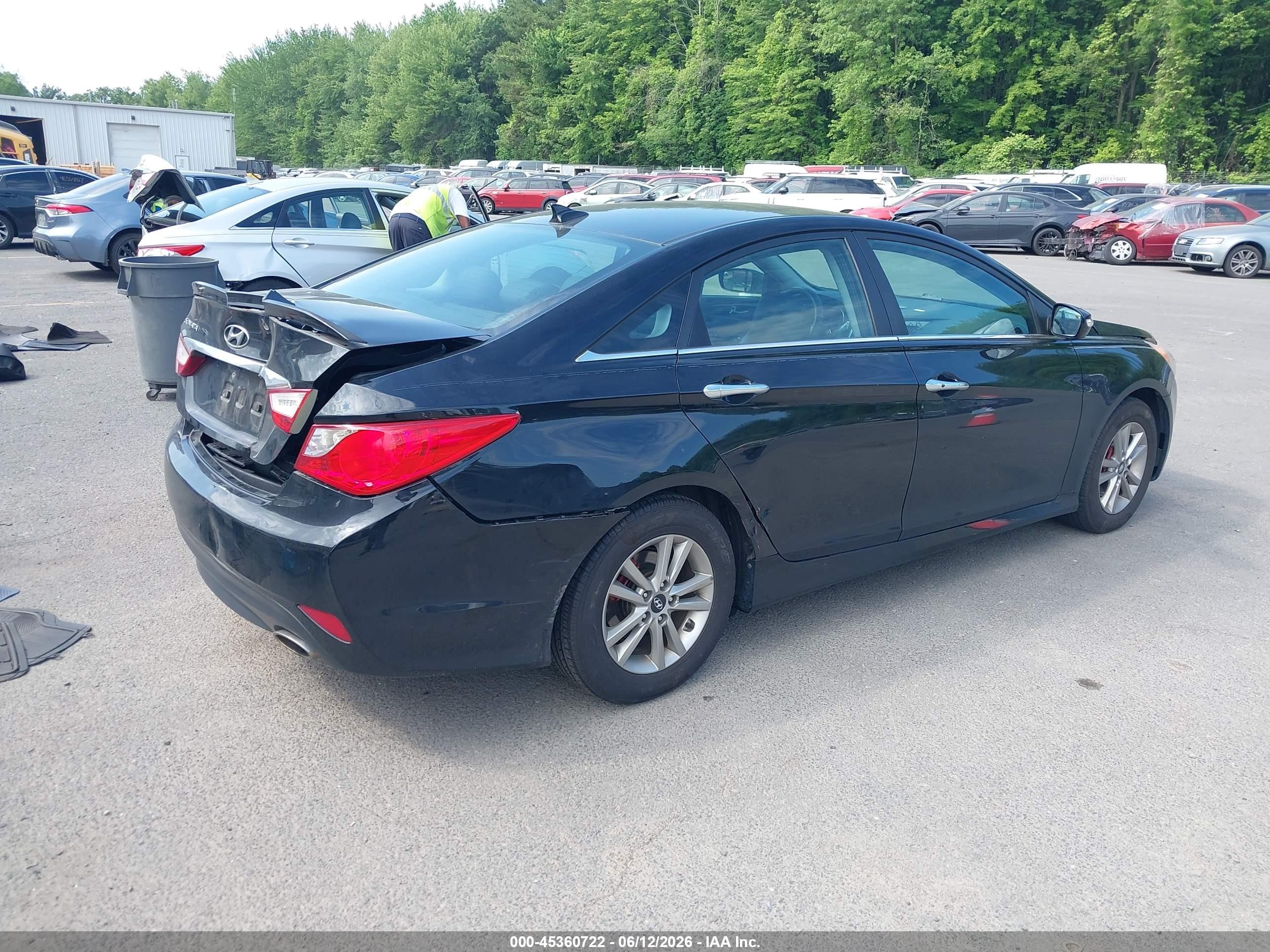 2014 Hyundai Sonata Se Black vin: 5NPEC4AC1EH889978